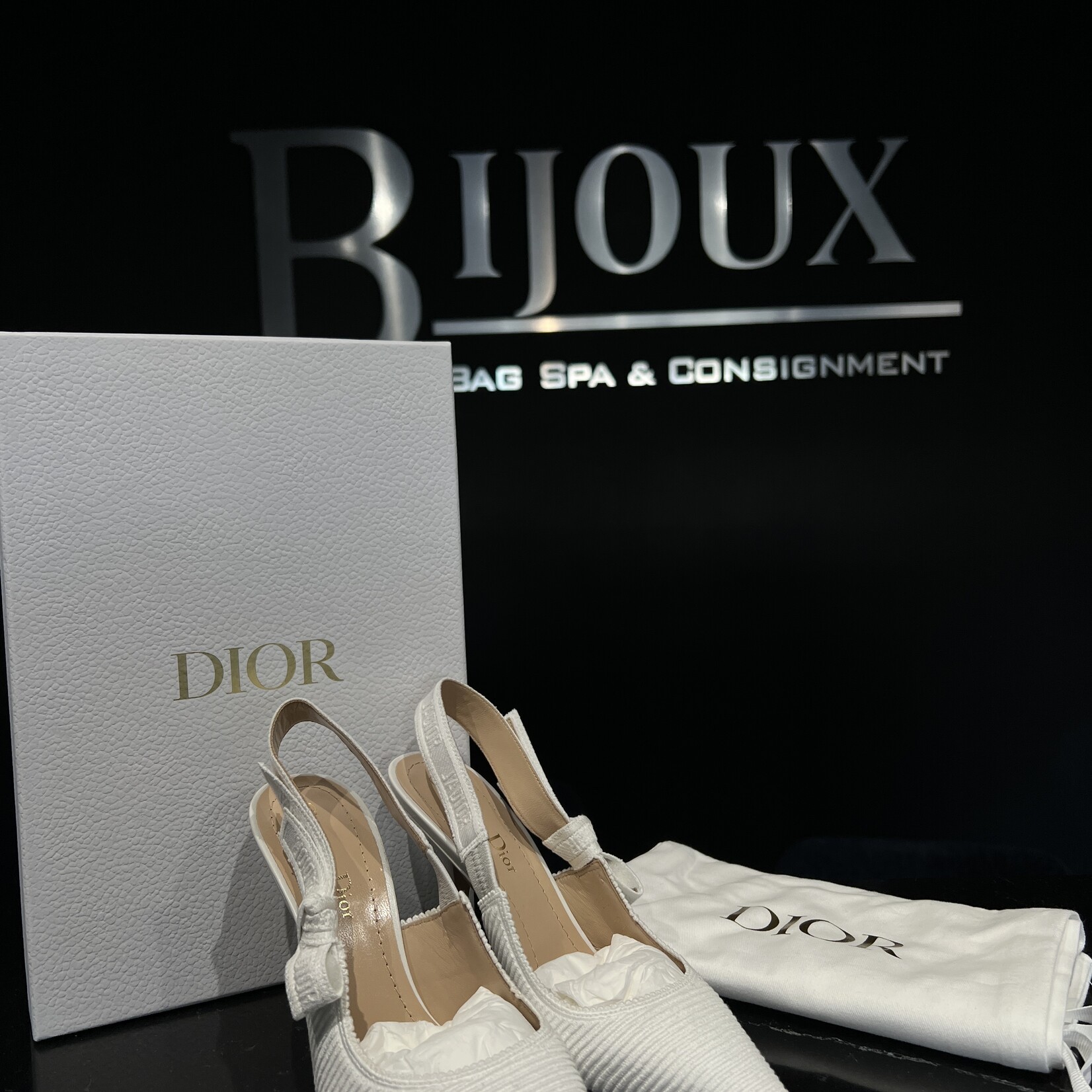 Christian Dior SOLD - Christian Dior Slingback White Heels -36