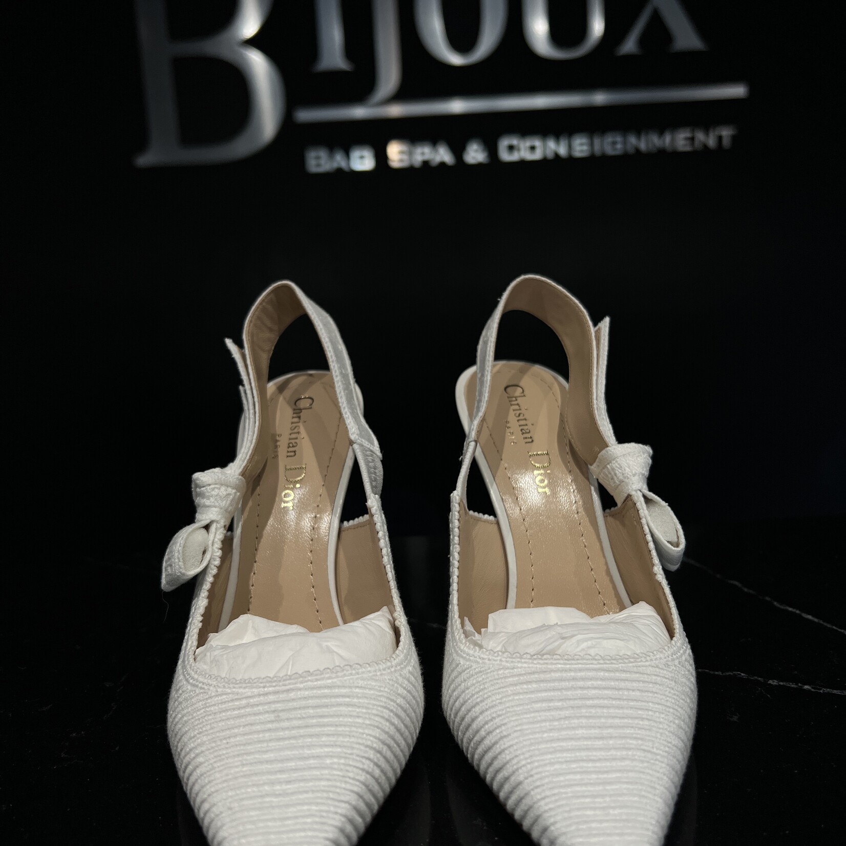 Christian Dior SOLD - Christian Dior Slingback White Heels -36
