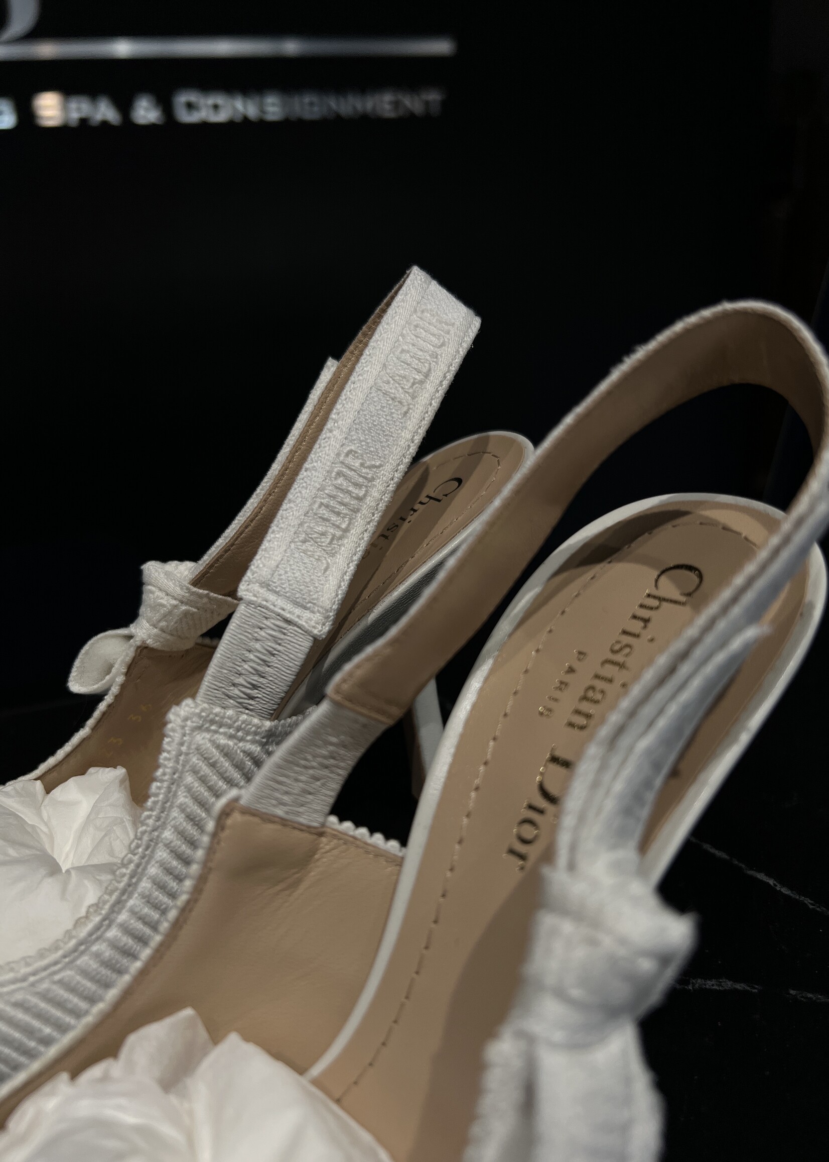Christian Dior SOLD - Christian Dior Slingback White Heels -36