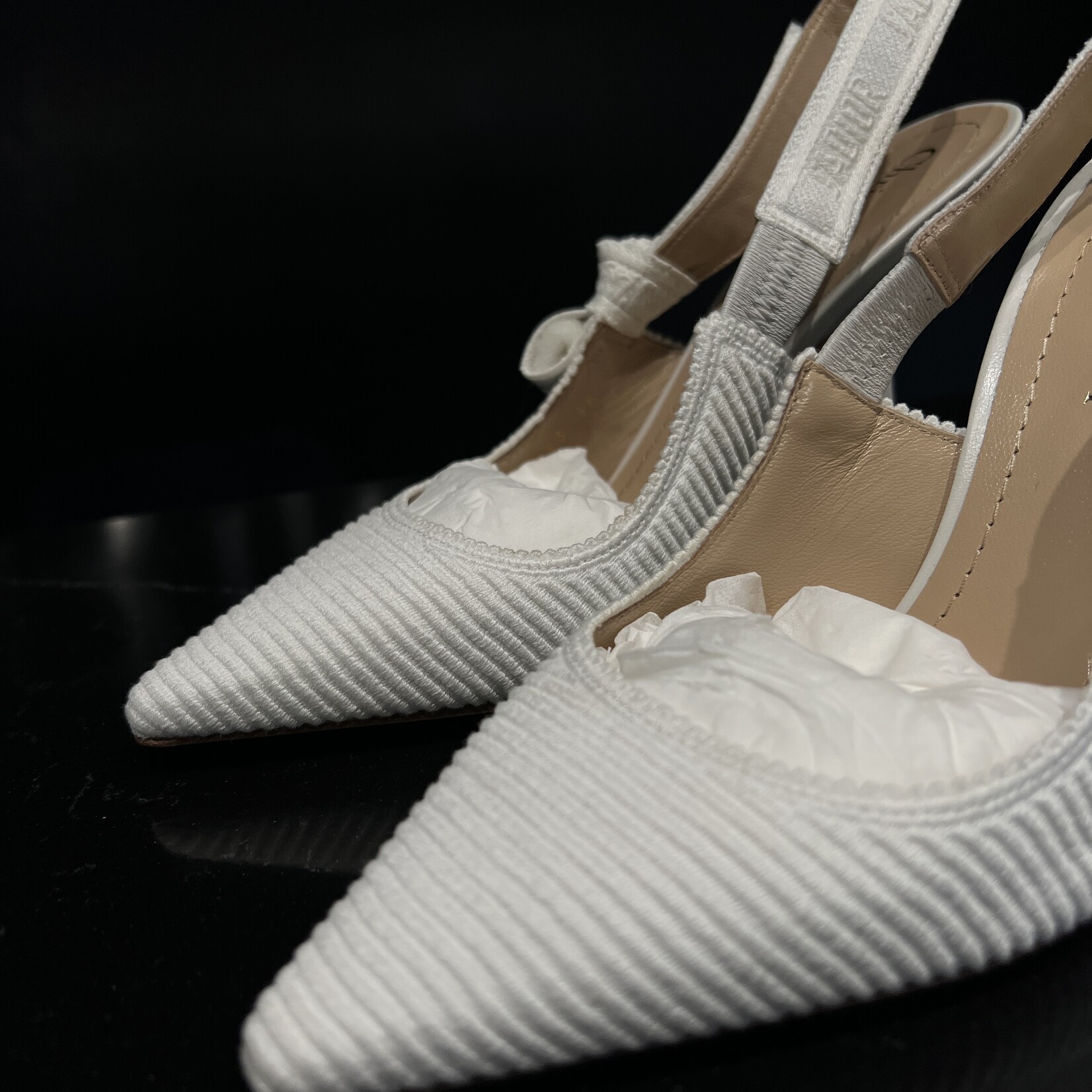 Christian Dior SOLD - Christian Dior Slingback White Heels -36