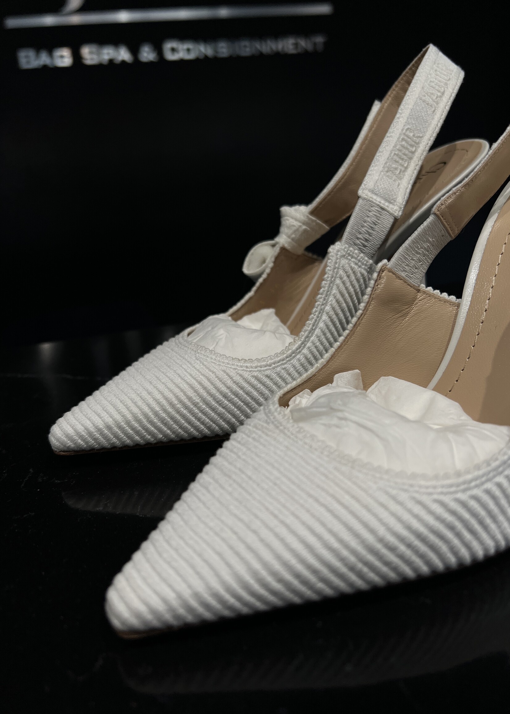 Christian Dior SOLD - Christian Dior Slingback White Heels -36
