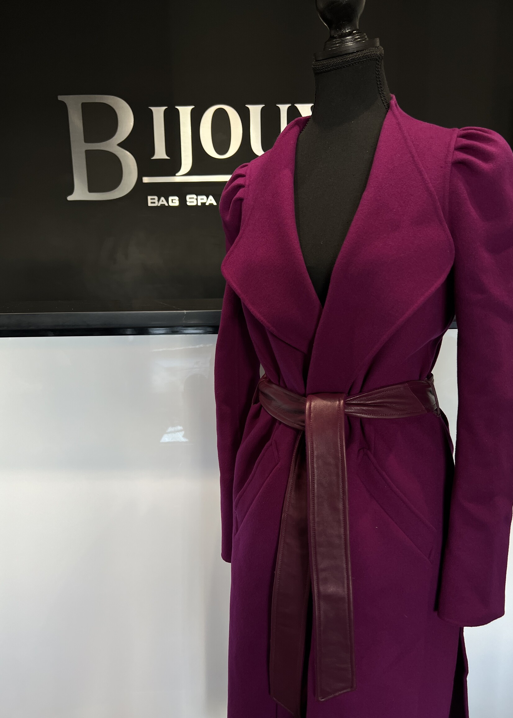 SOLD- Mackage Fuchsia Wrap Jacket