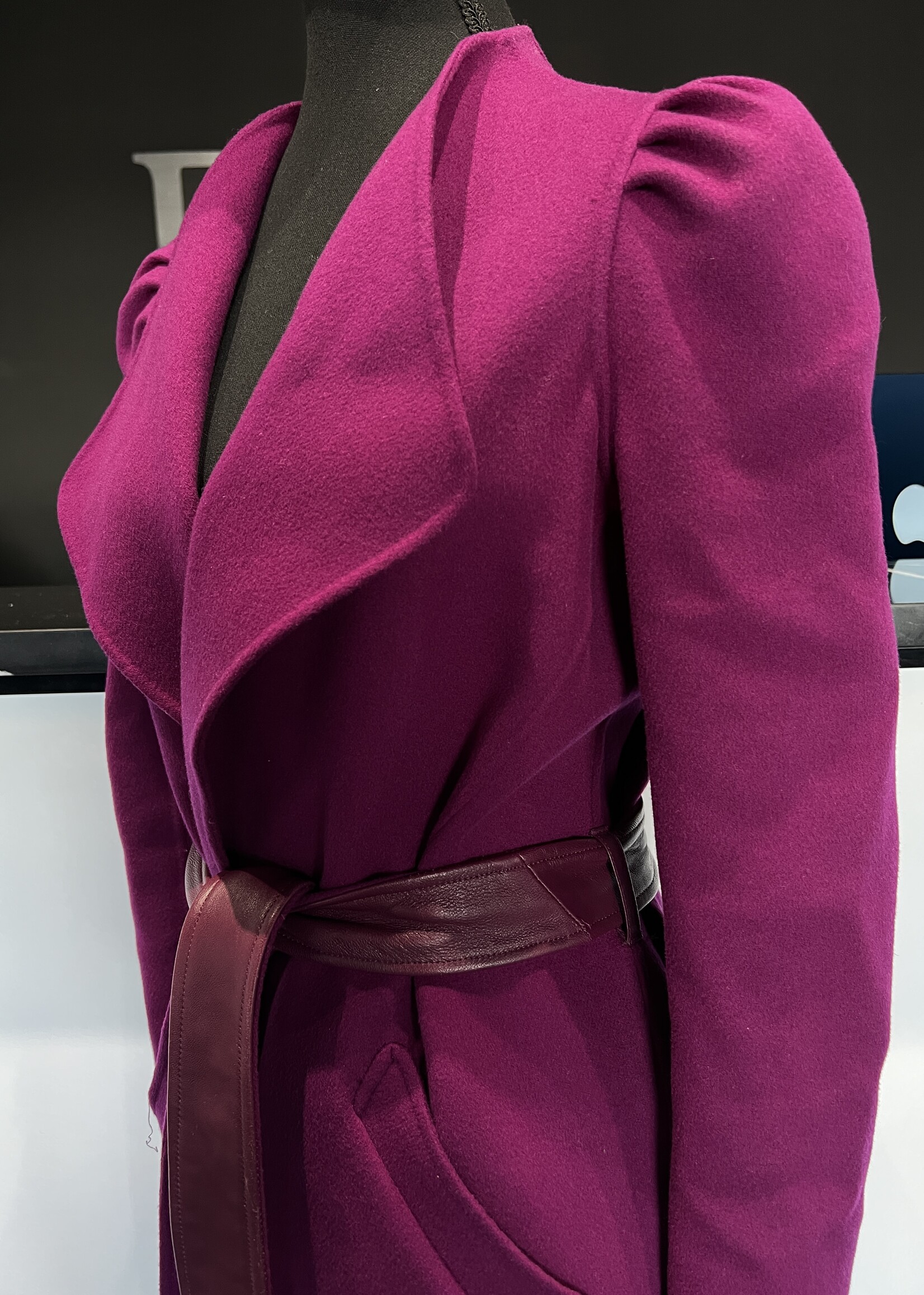 SOLD- Mackage Fuchsia Wrap Jacket