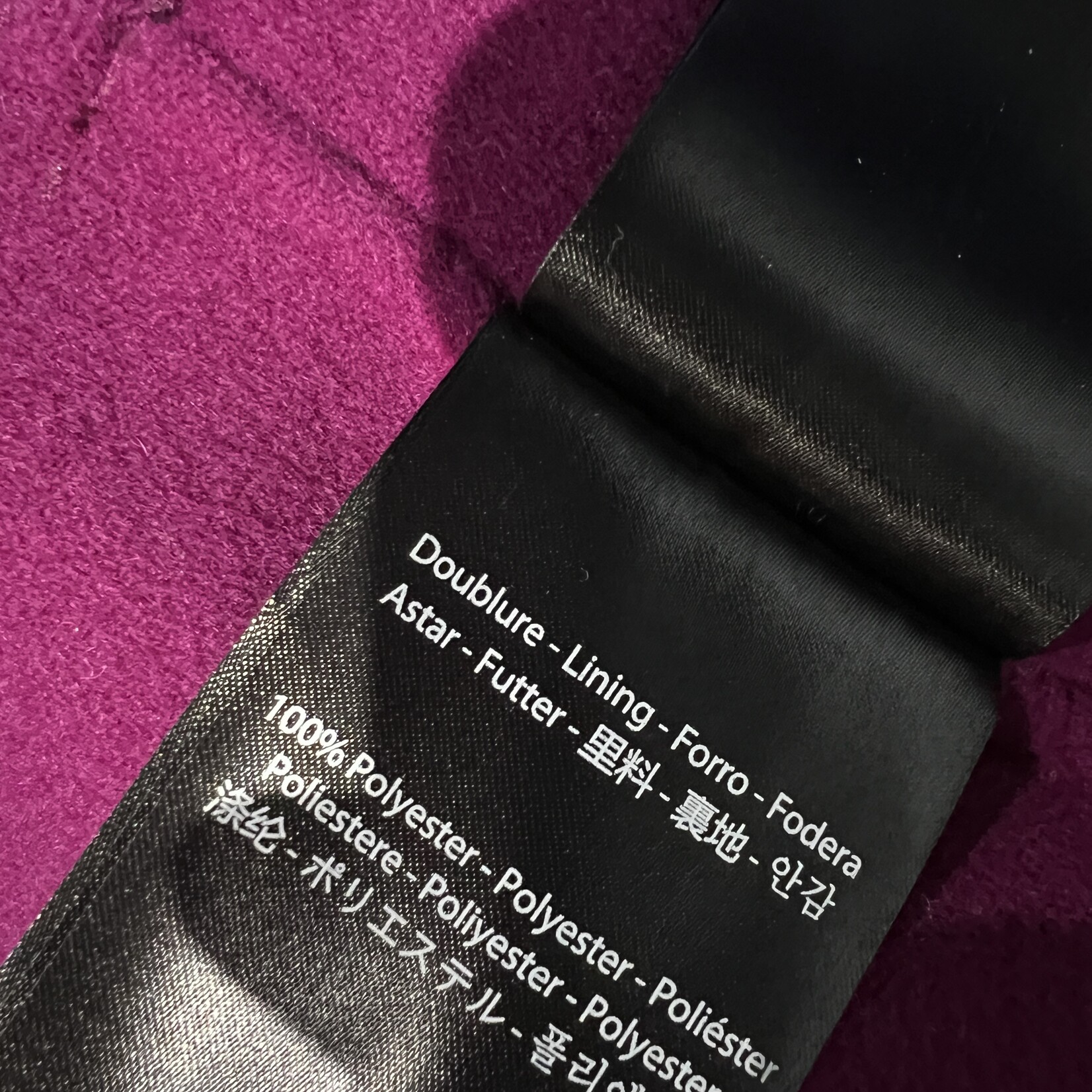 SOLD- Mackage Fuchsia Wrap Jacket