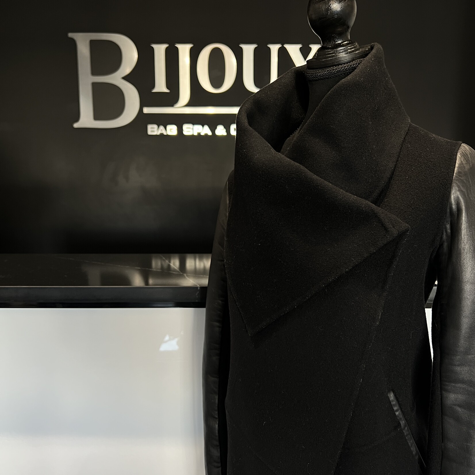 SOLD - Mackage Leather Wrap Jacket