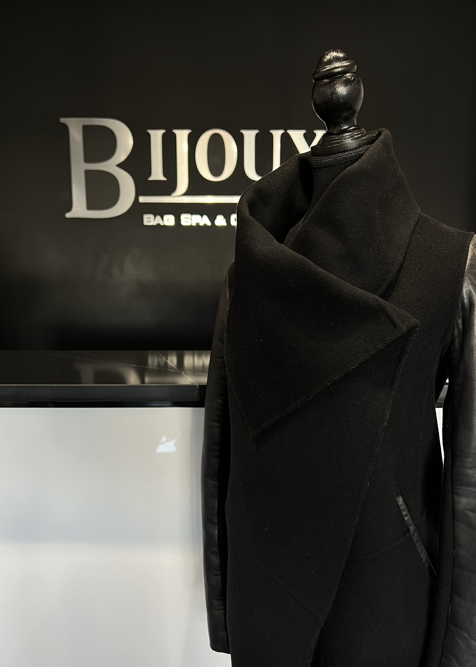 SOLD - Mackage Leather Wrap Jacket