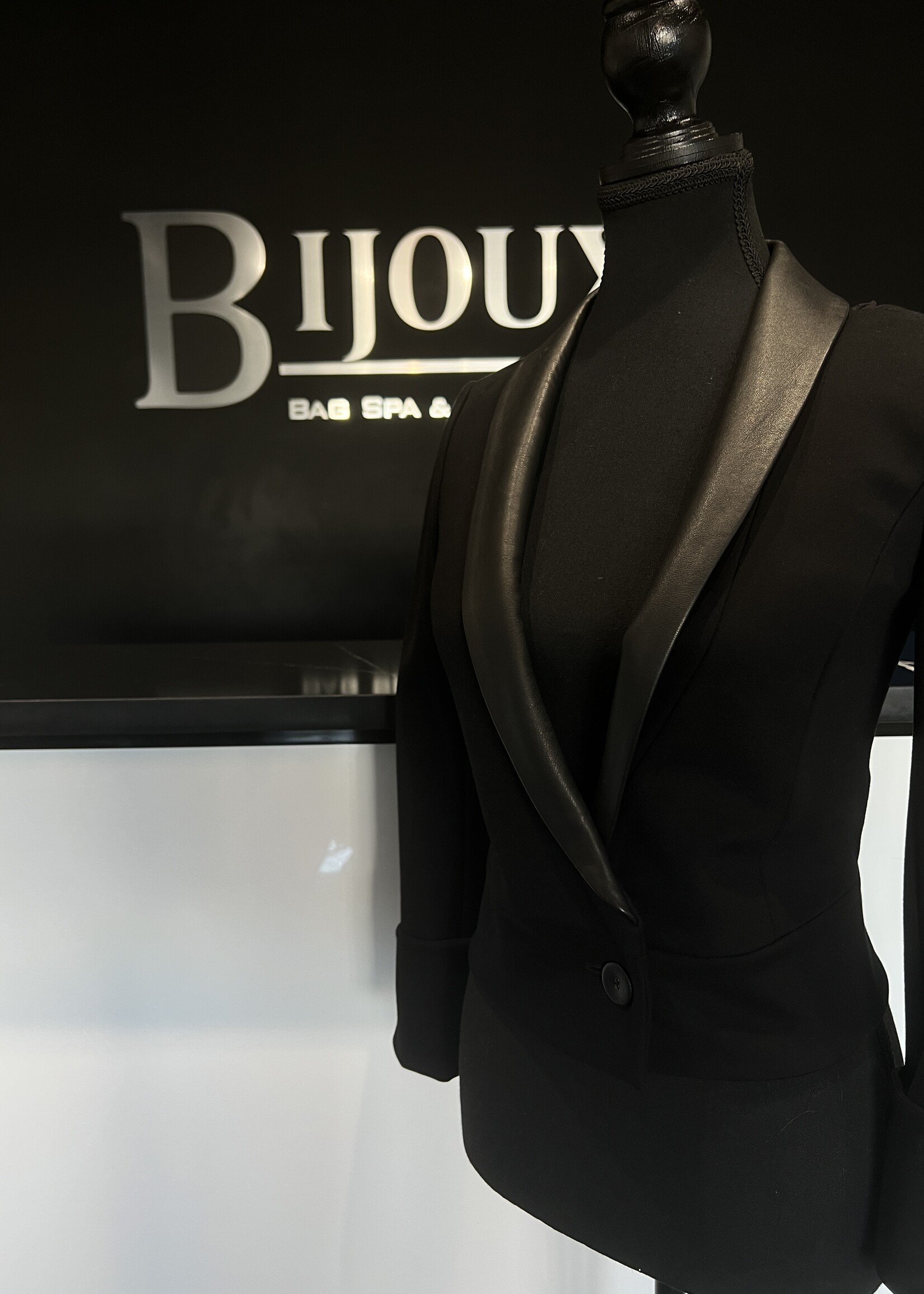 Mackage Cropped Mesh Blazer