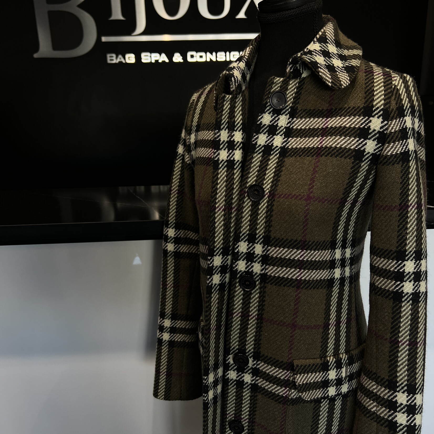 Burberry SOLD - Burberry Green Coat - US 2