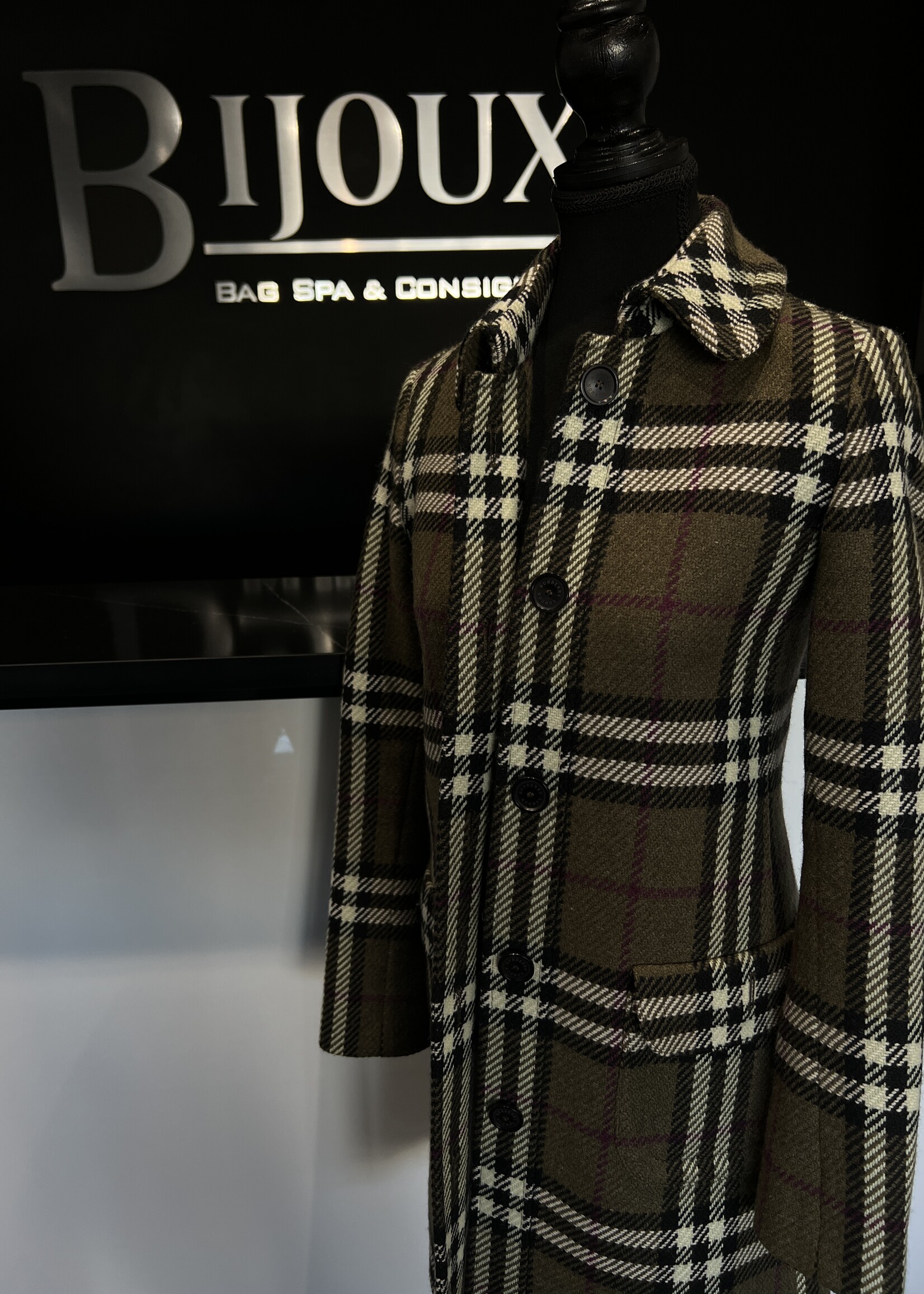 Burberry SOLD - Burberry Green Coat - US 2