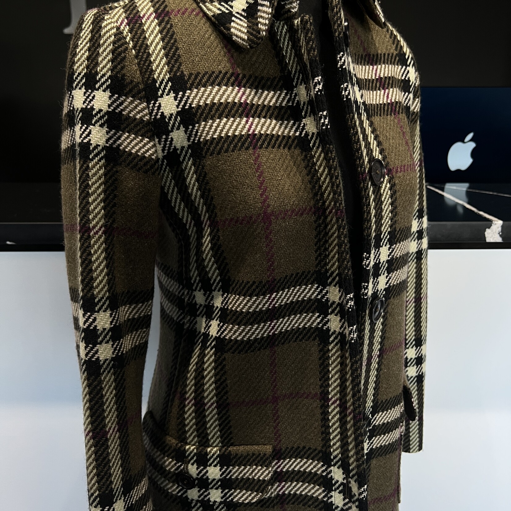 Burberry SOLD - Burberry Green Coat - US 2