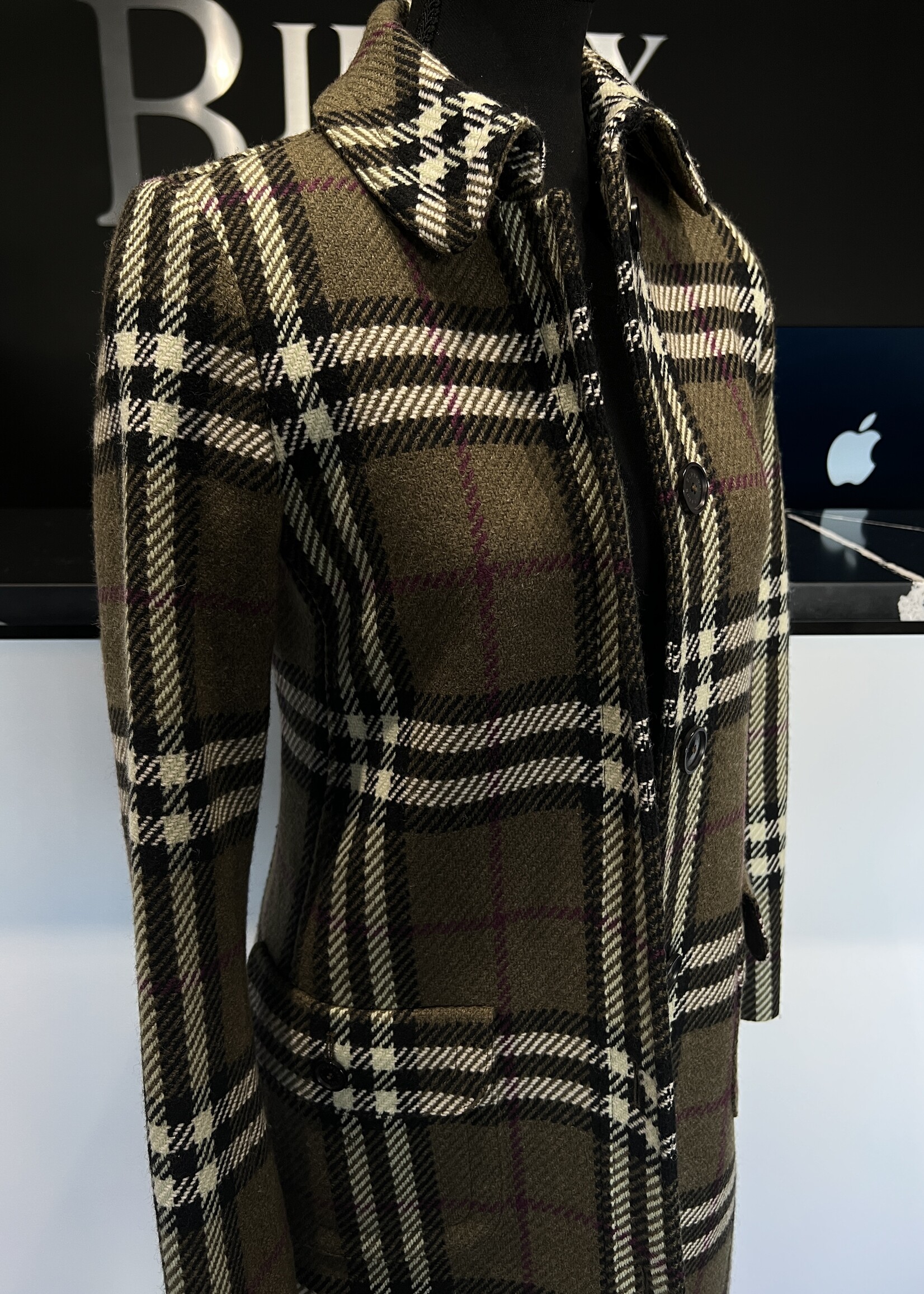 Burberry SOLD - Burberry Green Coat - US 2