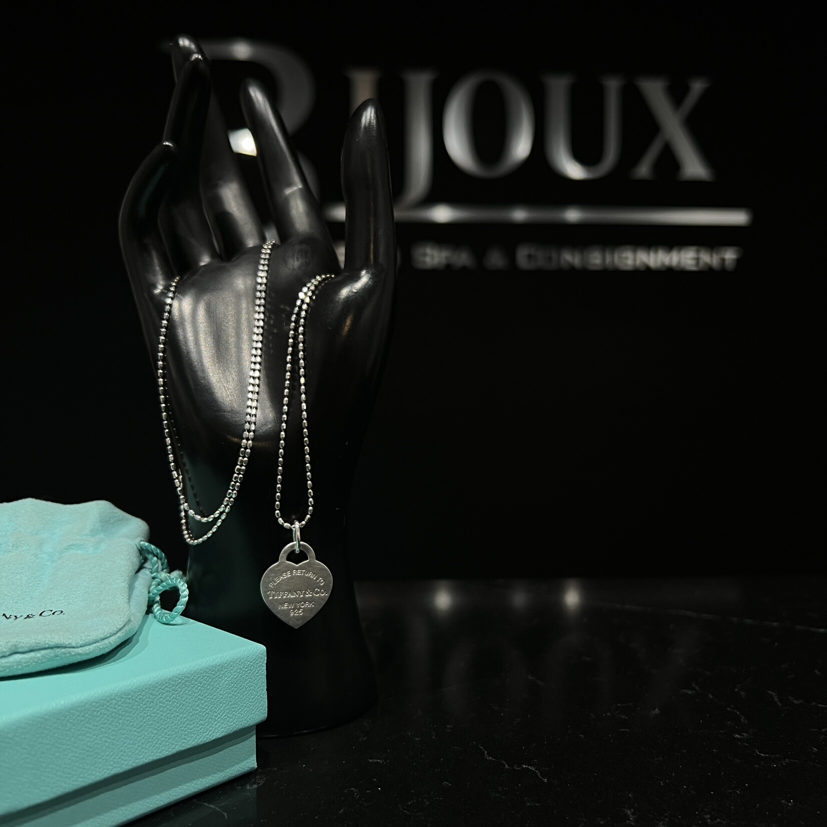 Tiffany & Co SOLD - Tiffany 34" Heart Enamel Necklace