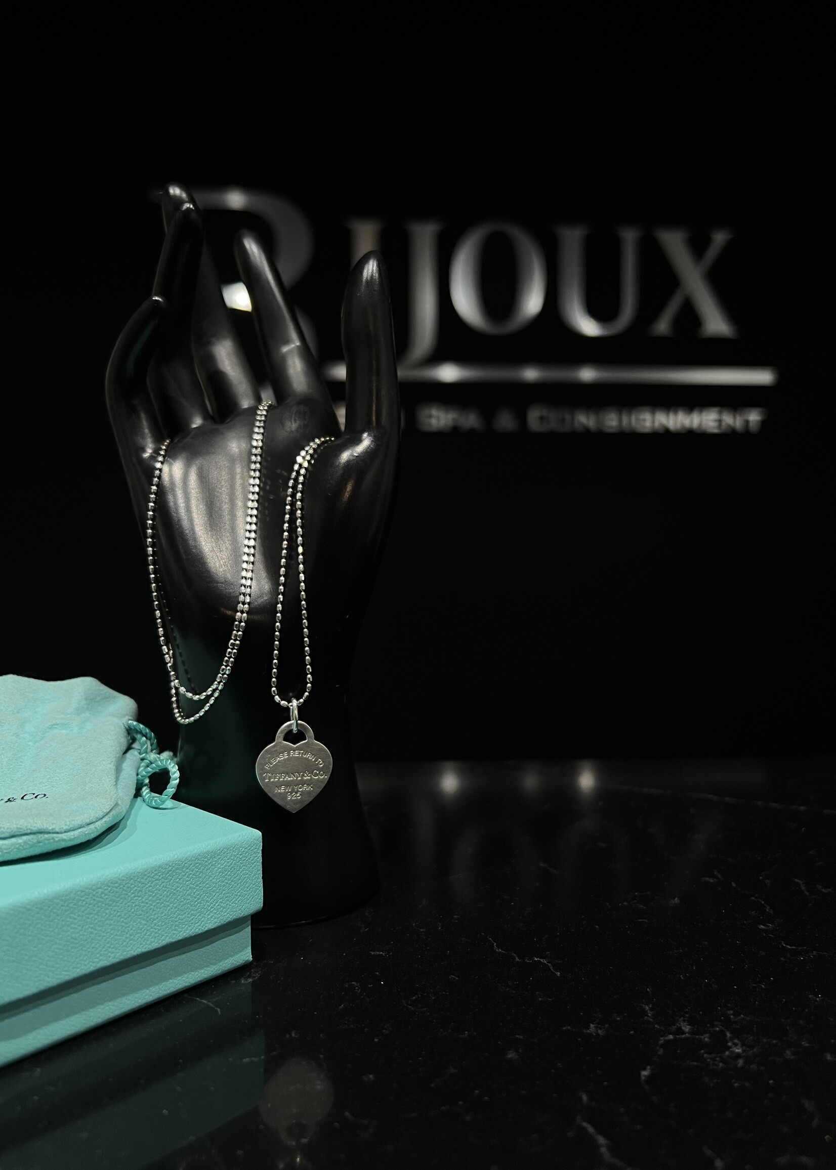 Tiffany & Co SOLD - Tiffany 34" Heart Enamel Necklace