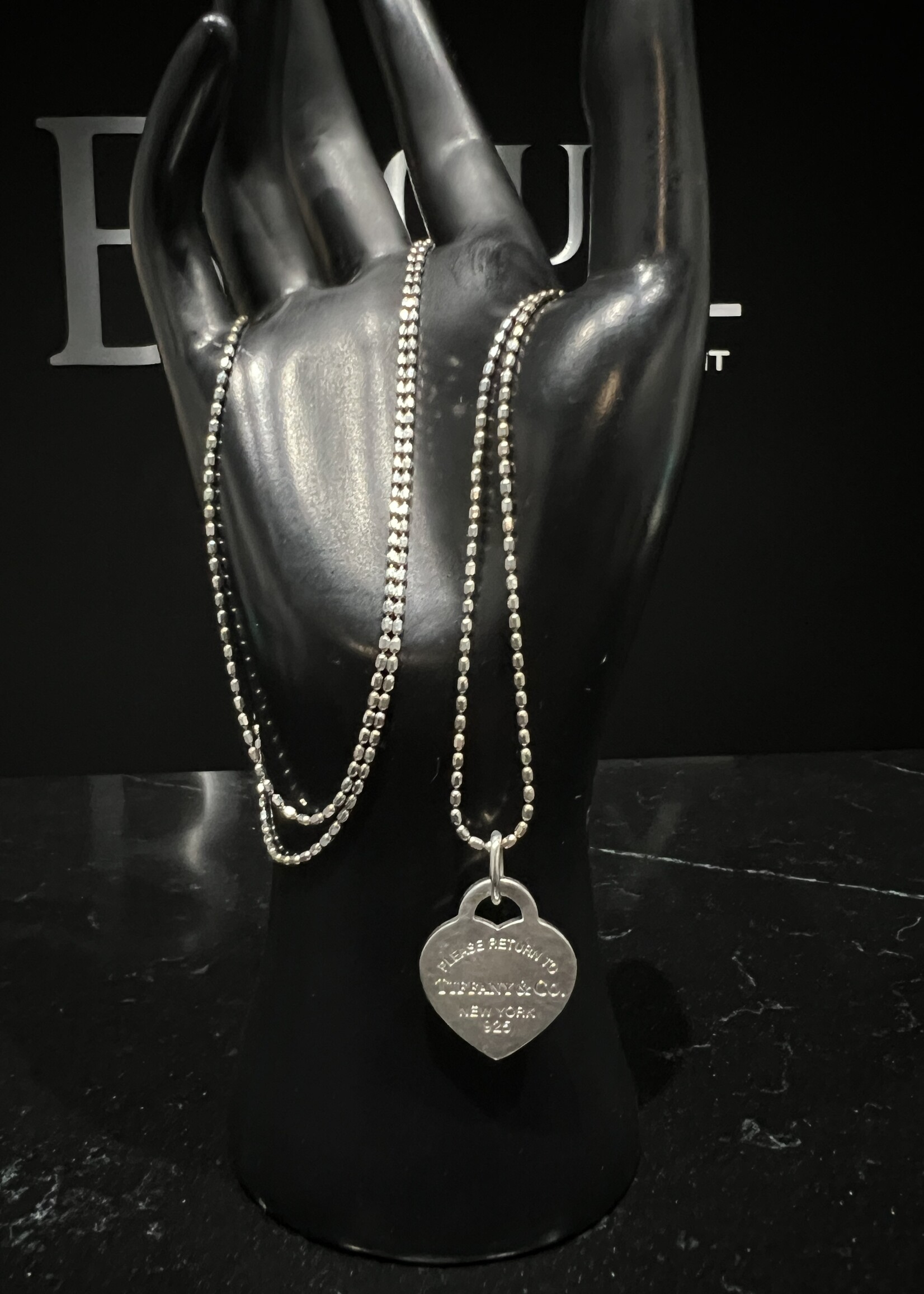 Tiffany & Co SOLD - Tiffany 34" Heart Enamel Necklace