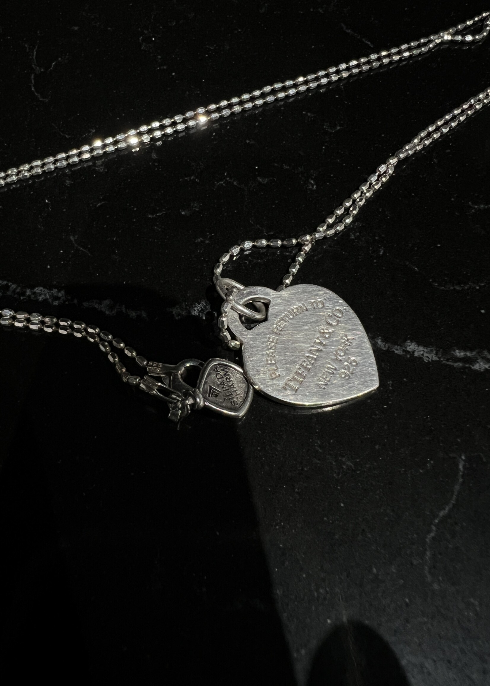 Tiffany & Co SOLD - Tiffany 34" Heart Enamel Necklace