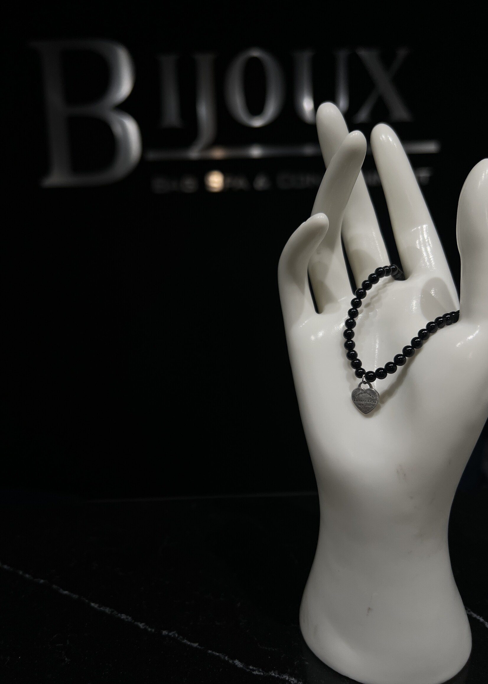 Tiffany & Co SOLD - Tiffany Black Bead Bracelet