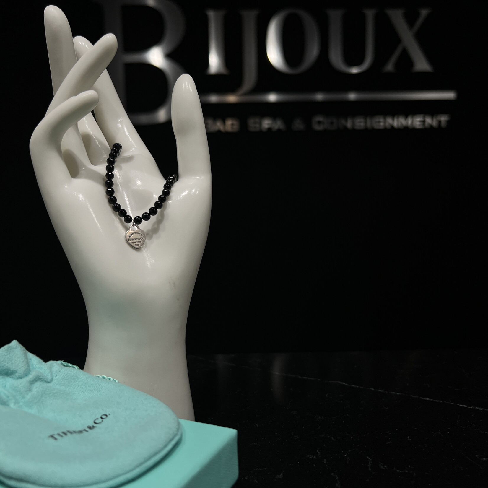 Tiffany & Co SOLD - Tiffany Black Bead Bracelet