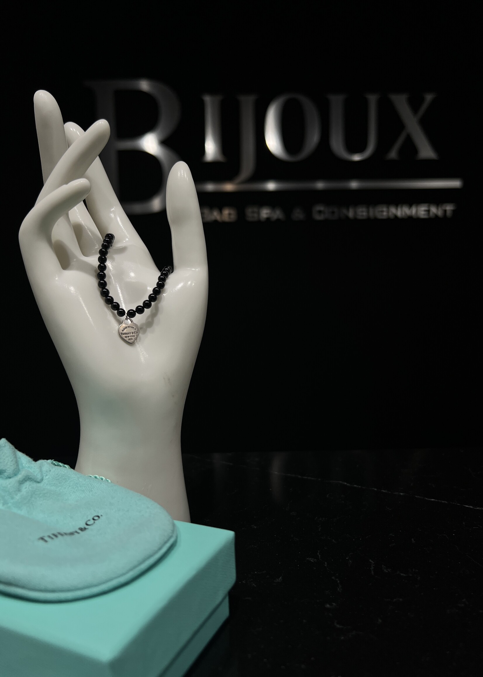 Tiffany & Co SOLD - Tiffany Black Bead Bracelet