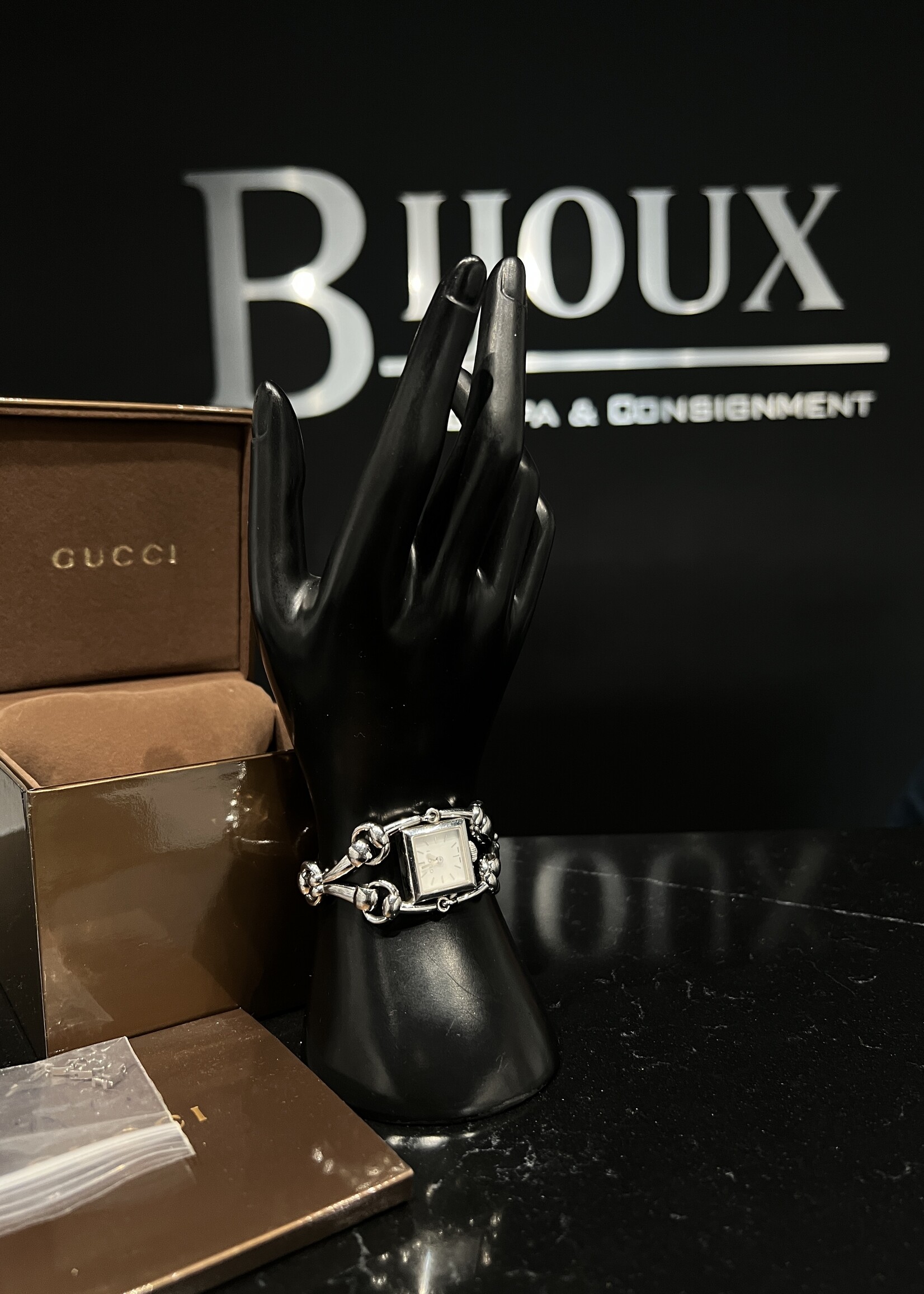 Gucci SOLD - Gucci Stainless Steel Mother Of Pearl Watch