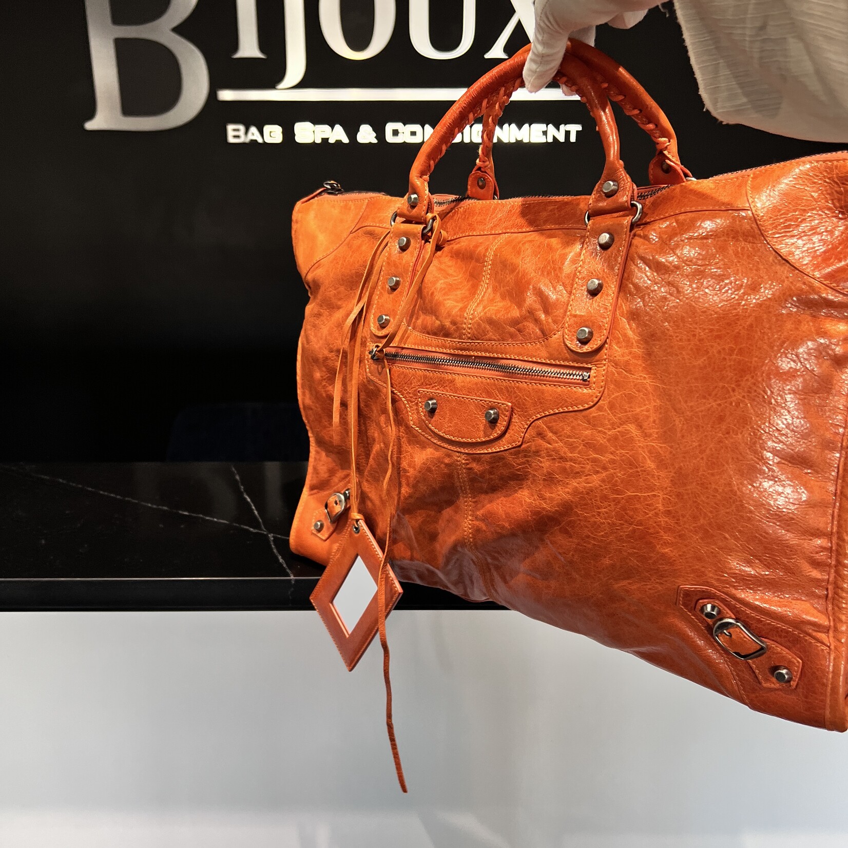 Balenciaga SOLD - Balenciaga Orange City Bag Extra Large