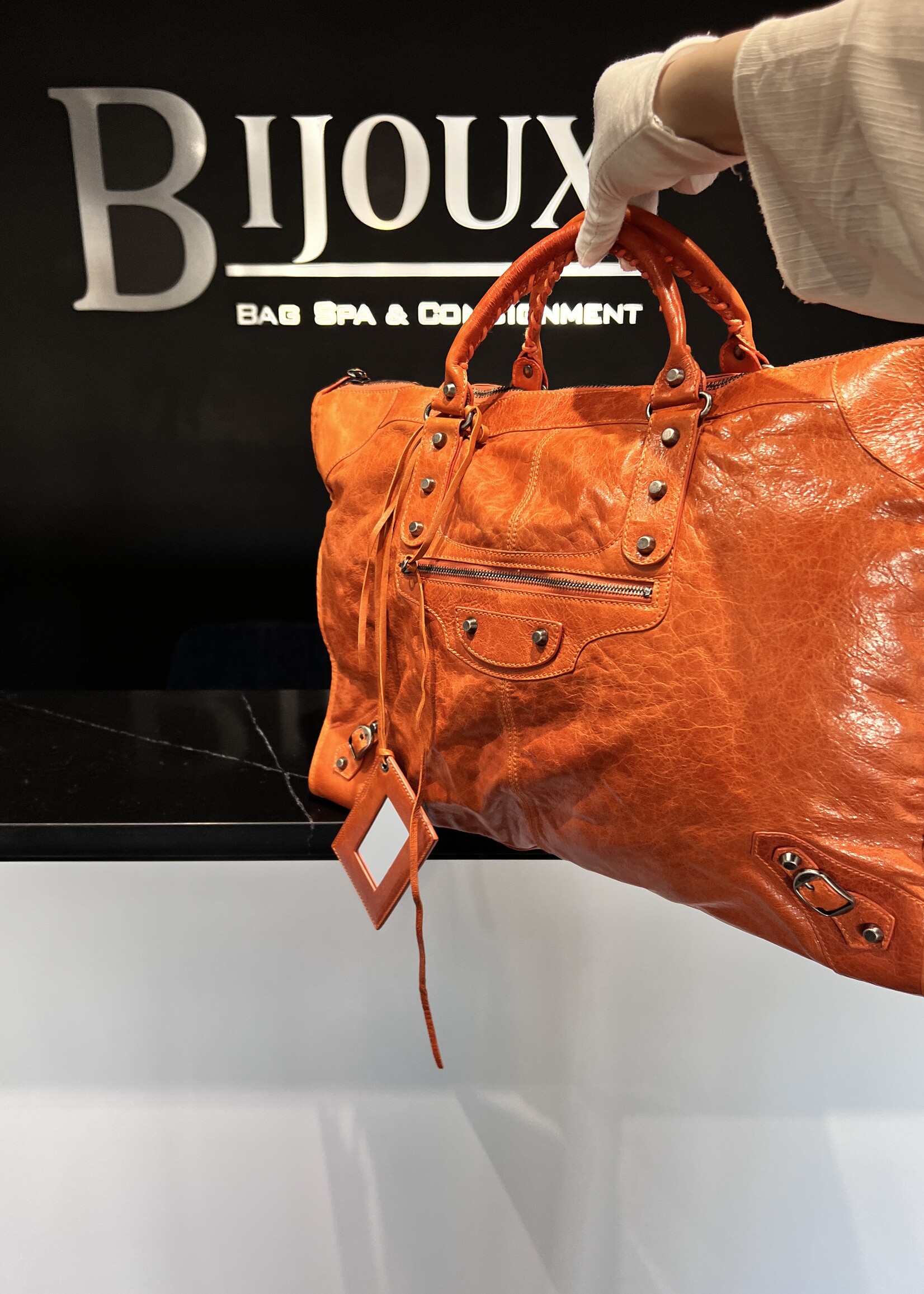 Balenciaga SOLD - Balenciaga Orange City Bag Extra Large