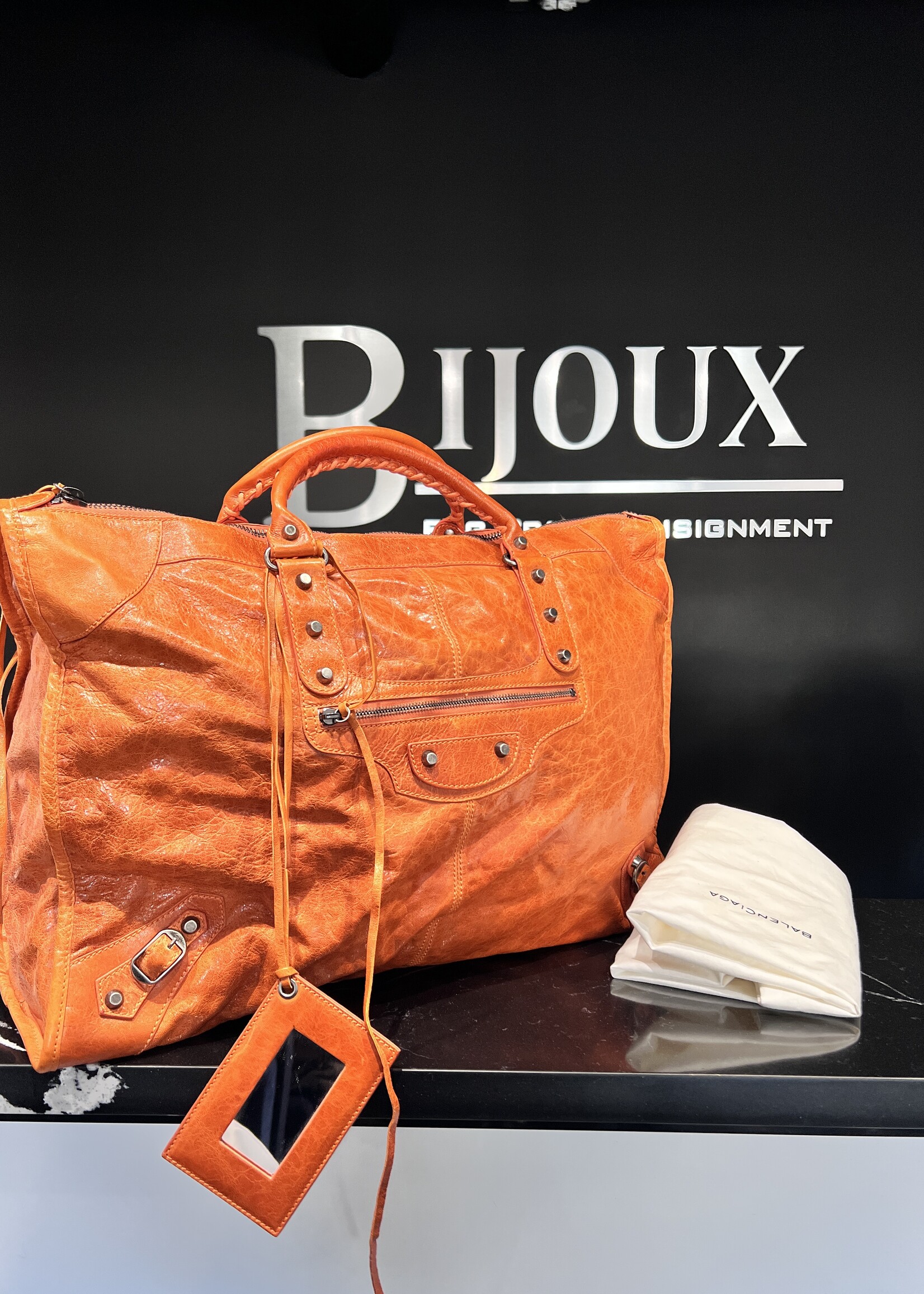 Balenciaga SOLD - Balenciaga Orange City Bag Extra Large