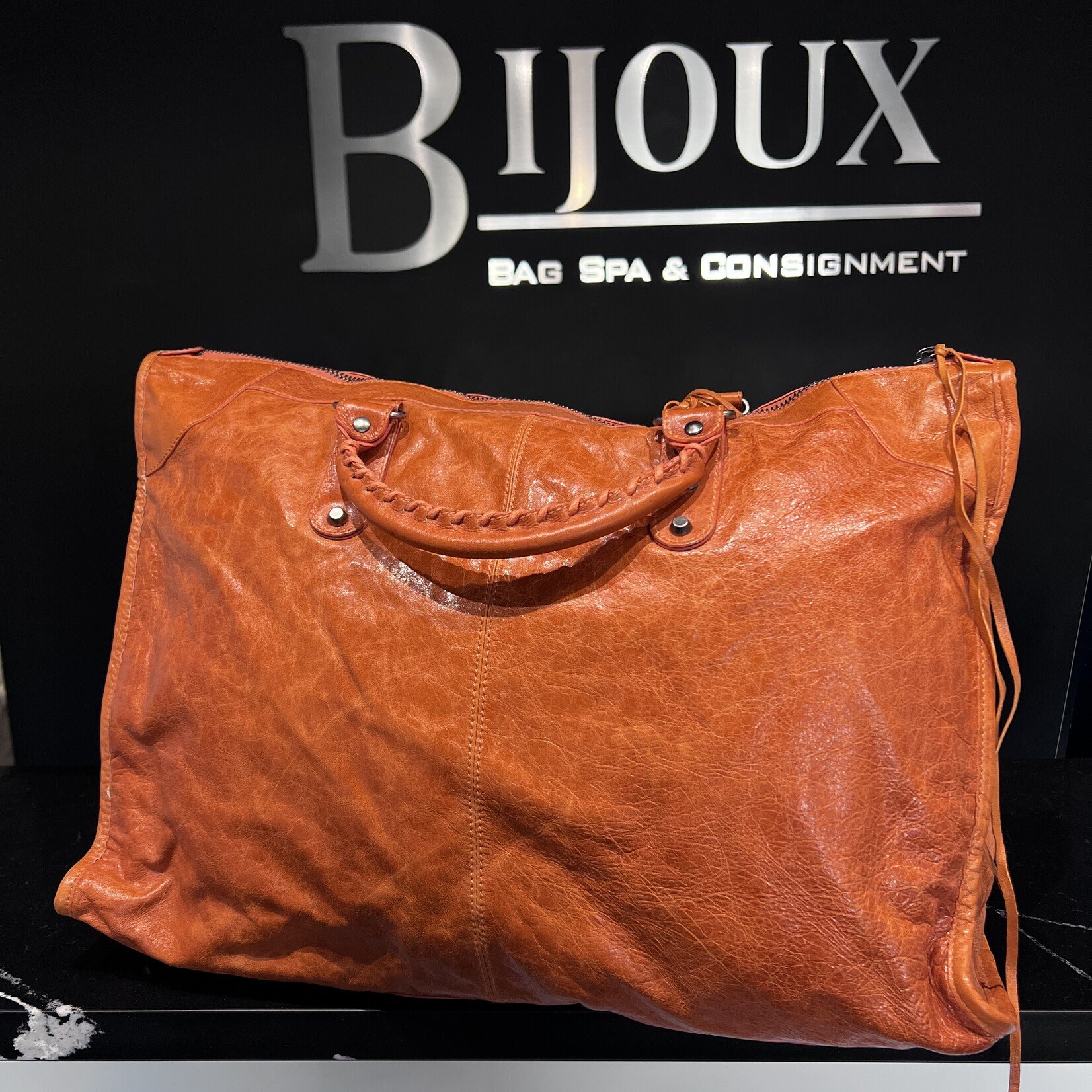 Balenciaga SOLD - Balenciaga Orange City Bag Extra Large