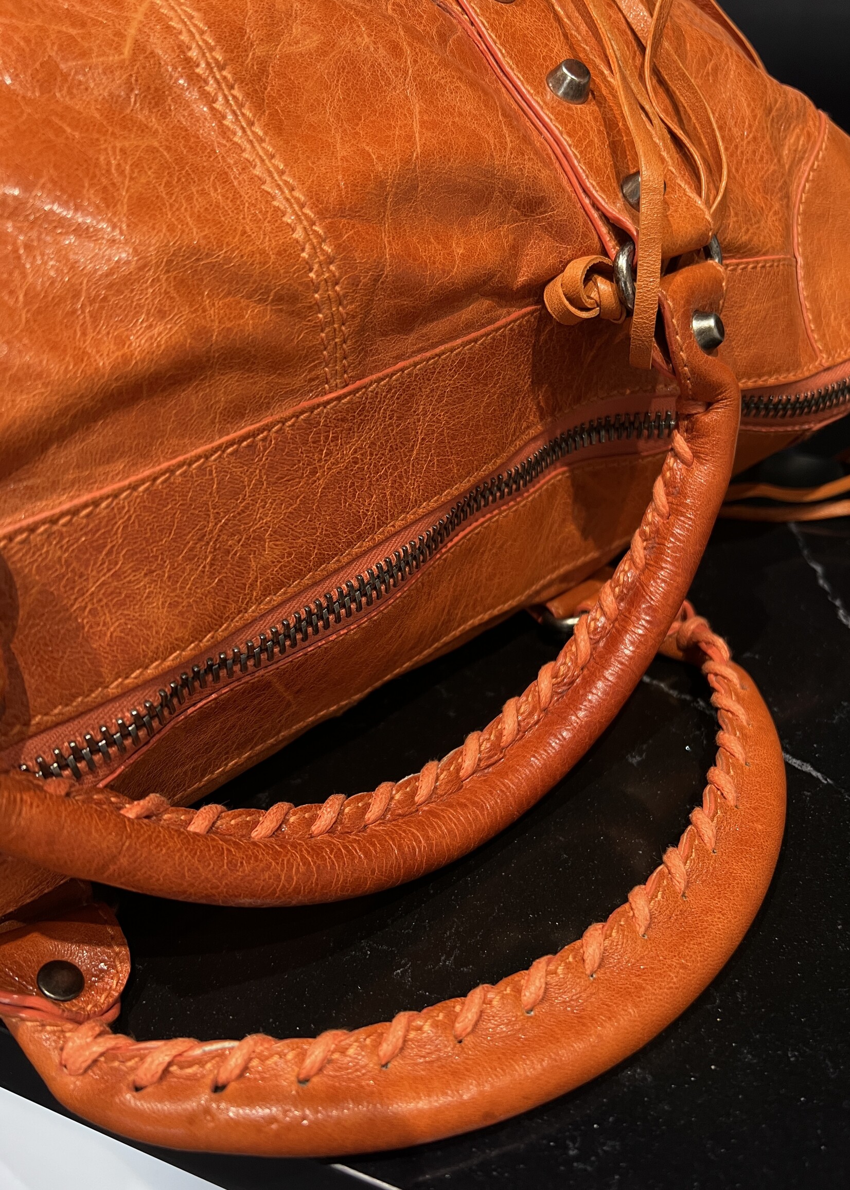 Balenciaga SOLD - Balenciaga Orange City Bag Extra Large