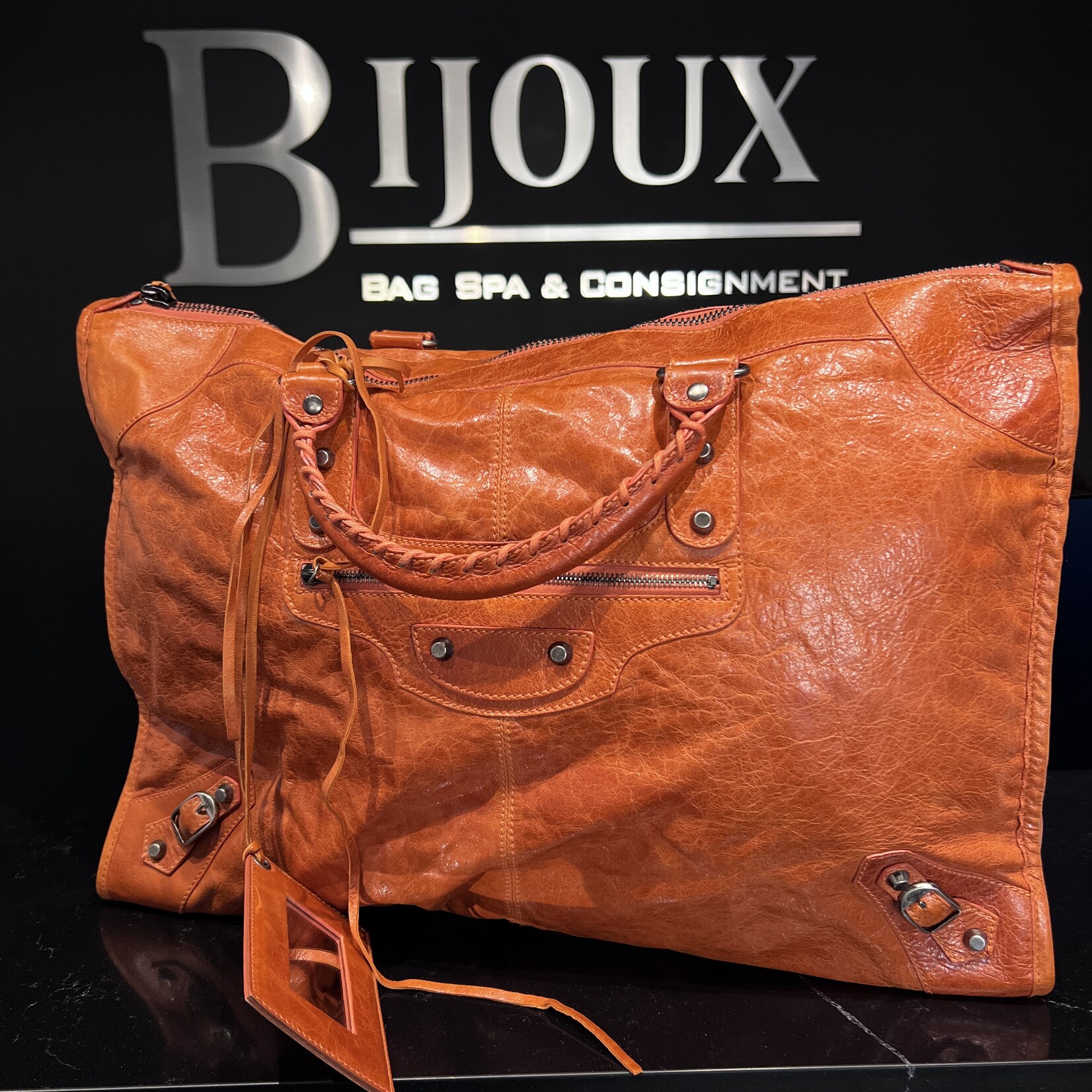 Balenciaga SOLD - Balenciaga Orange City Bag Extra Large