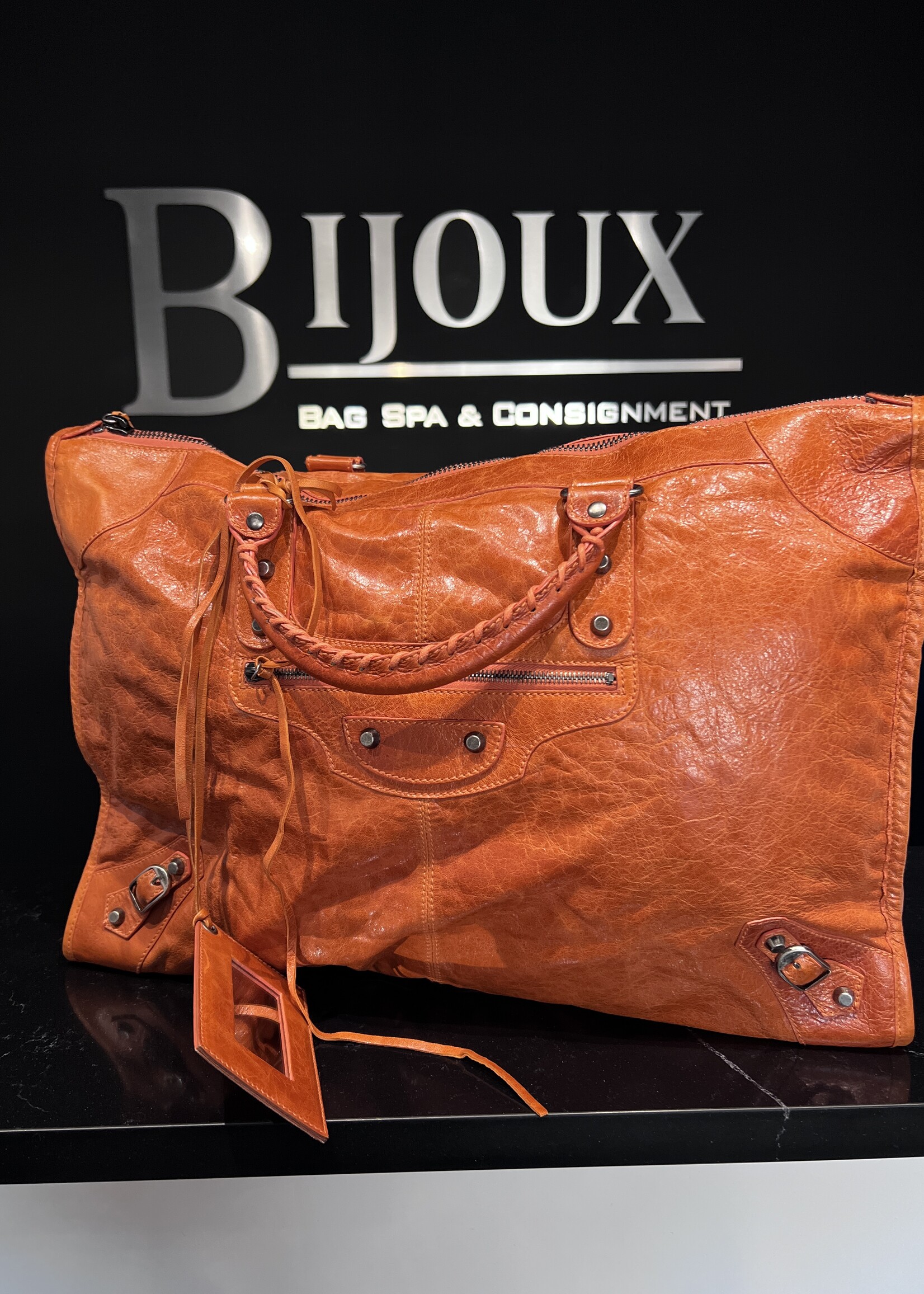 Balenciaga SOLD - Balenciaga Orange City Bag Extra Large