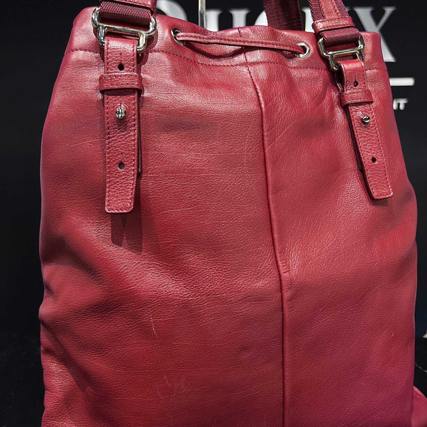 Saint Laurent SOLD- Saint Laurent  Studded Kahala Sac Red Tote