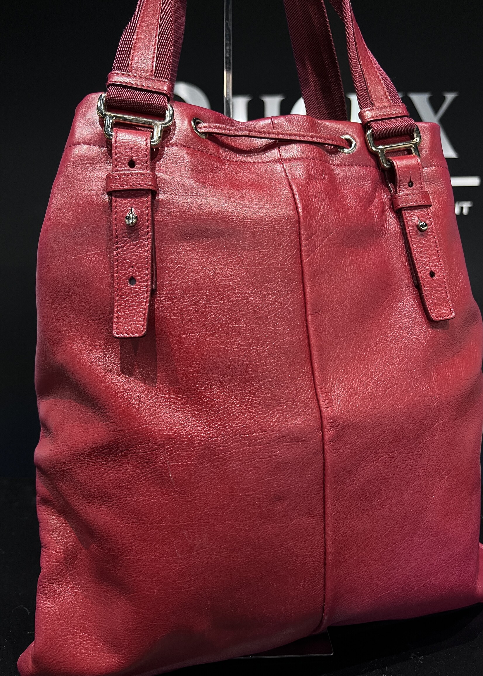 Saint Laurent SOLD- Saint Laurent  Studded Kahala Sac Red Tote