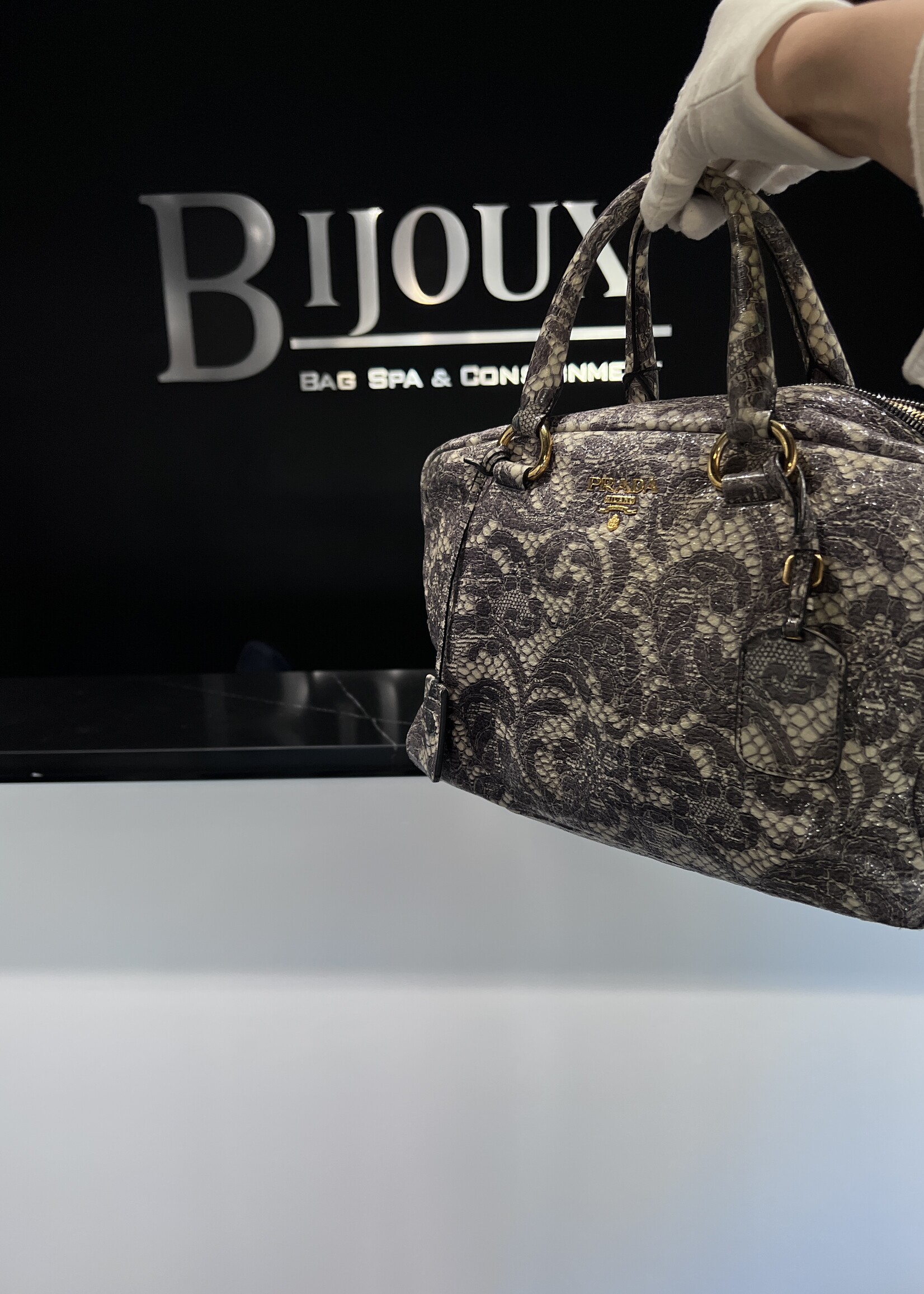 Prada SOLD - Prada Cervo Bauletto Bowler