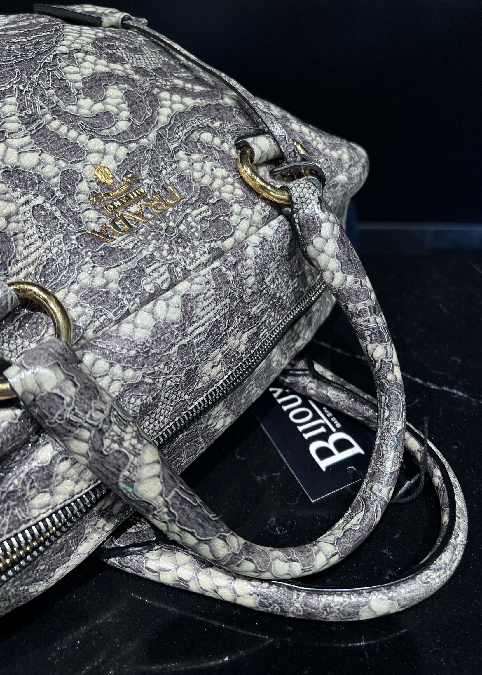 Prada SOLD - Prada Cervo Bauletto Bowler