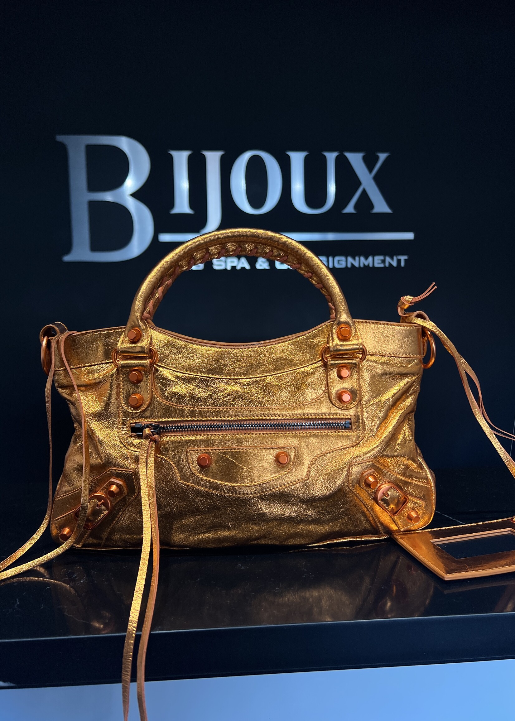 Balenciaga SOLD - Balenciaga Small Orange Metallic