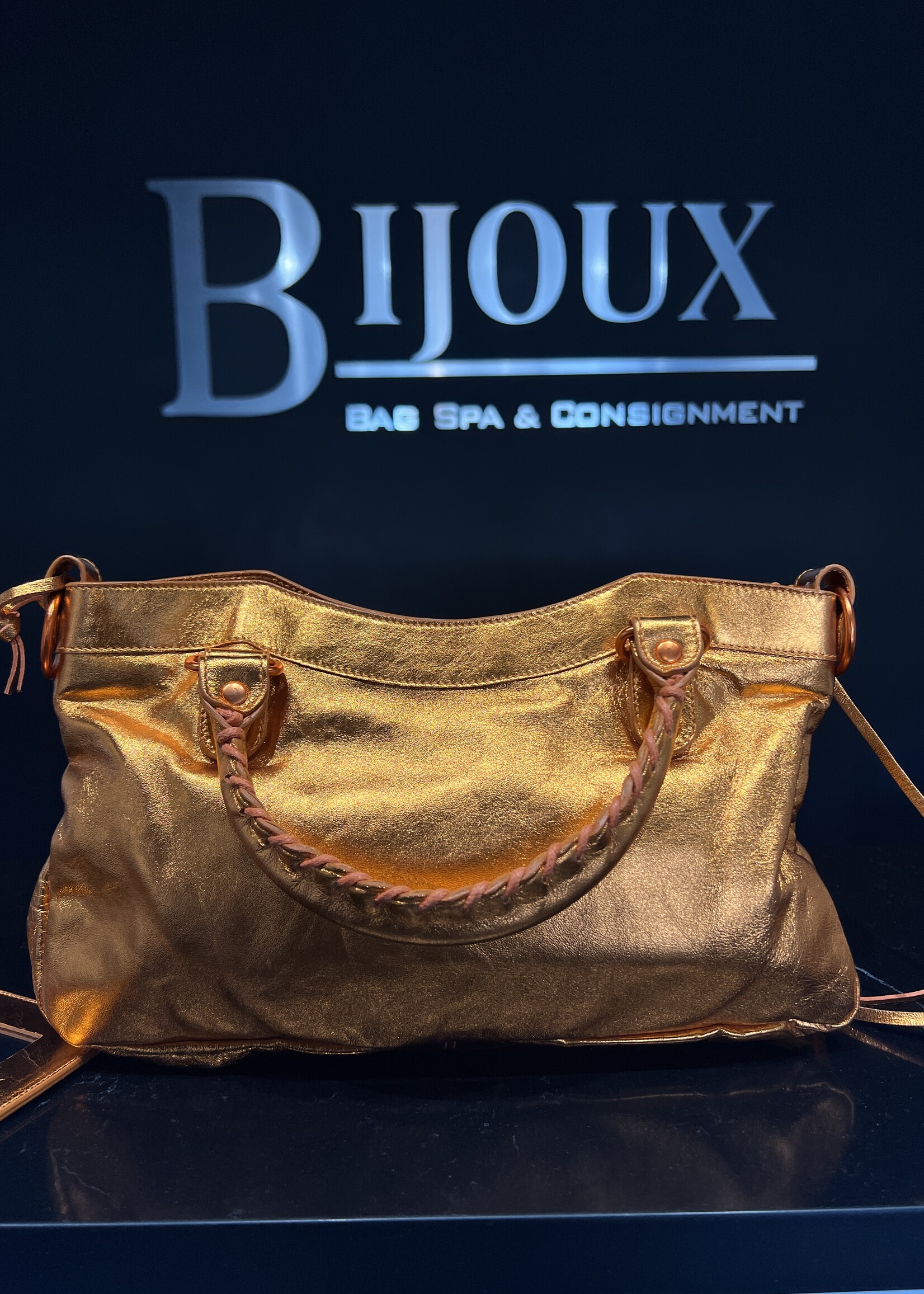 Balenciaga SOLD - Balenciaga Small Orange Metallic