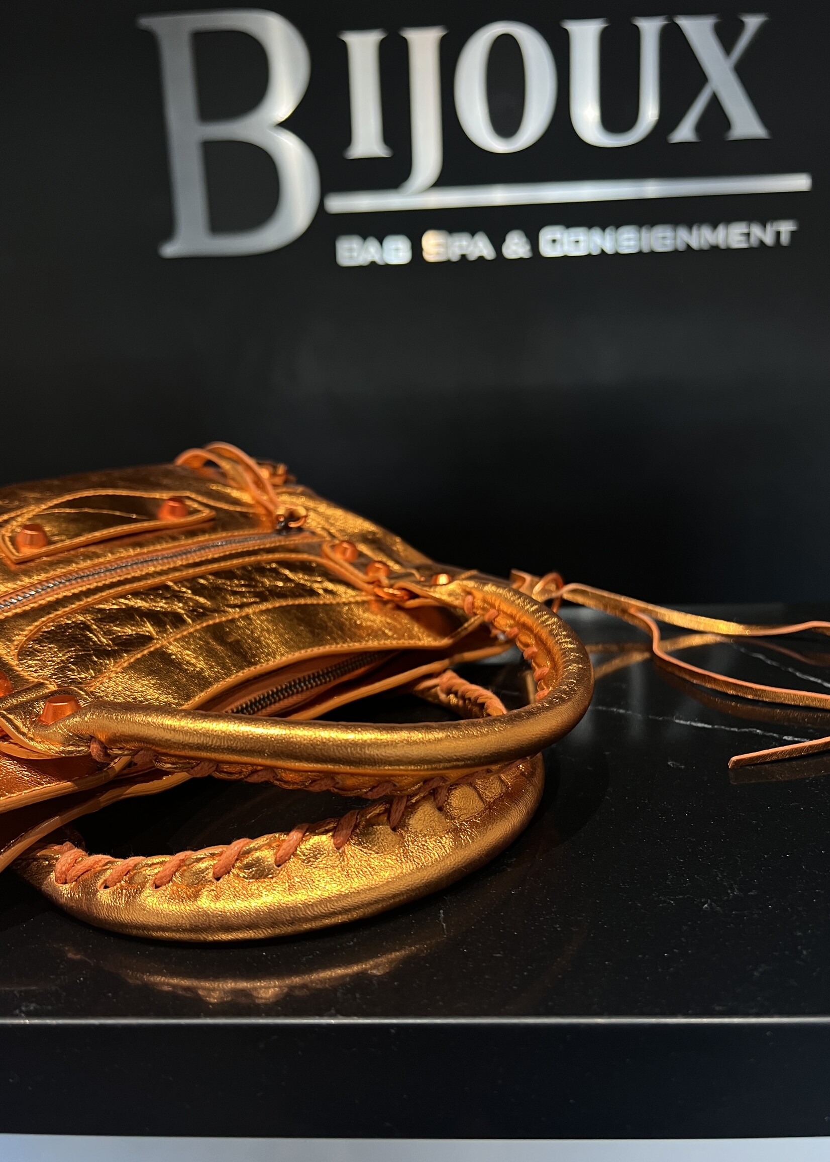 Balenciaga SOLD - Balenciaga Small Orange Metallic