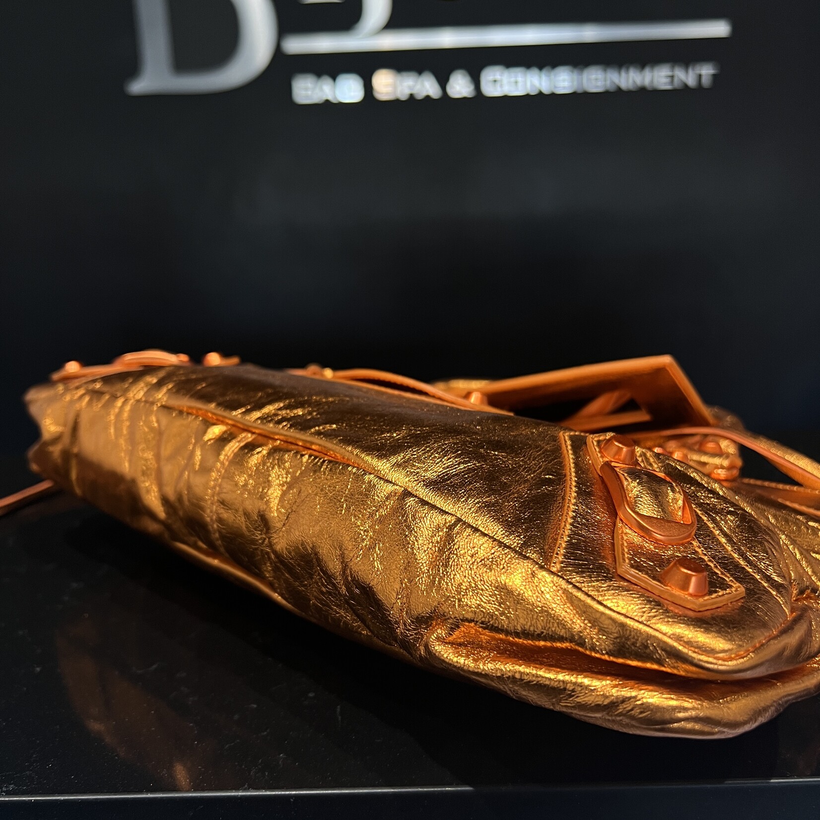 Balenciaga SOLD - Balenciaga Small Orange Metallic