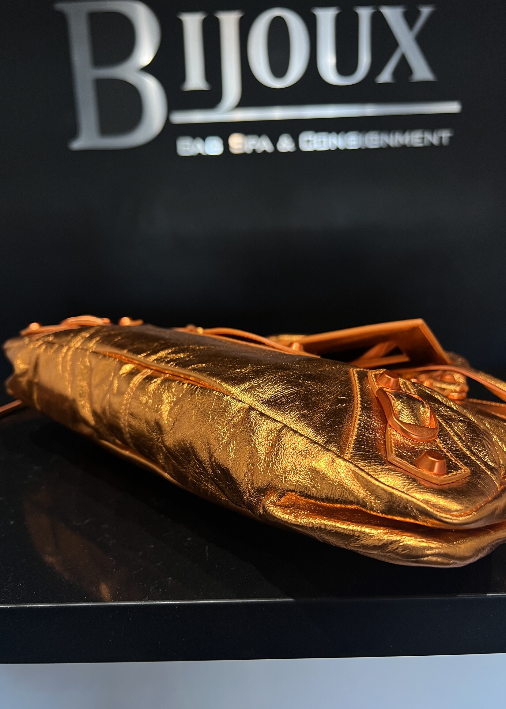 Balenciaga SOLD - Balenciaga Small Orange Metallic