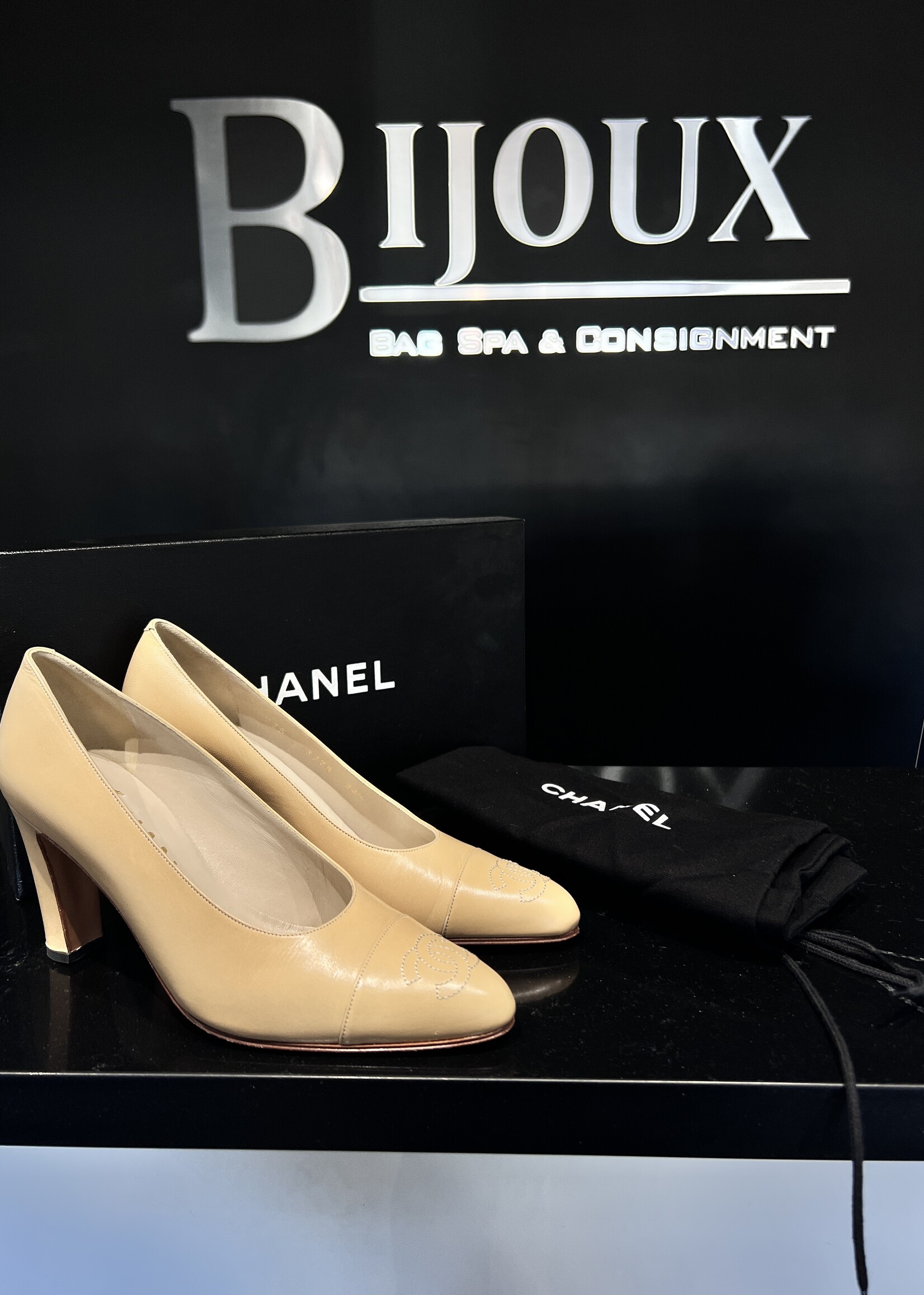 Chanel Chanel Embossed Pumps