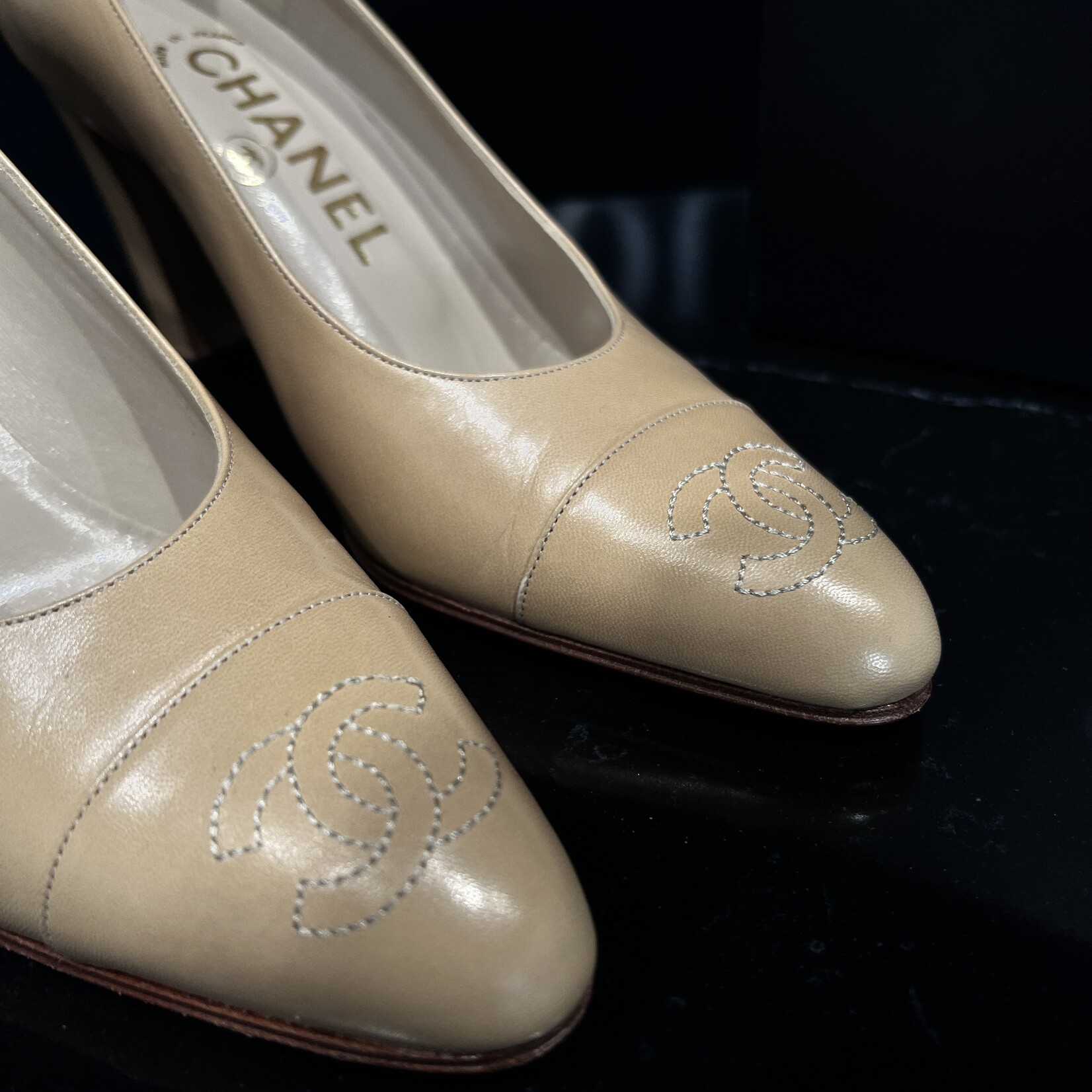 Chanel Chanel Embossed Pumps