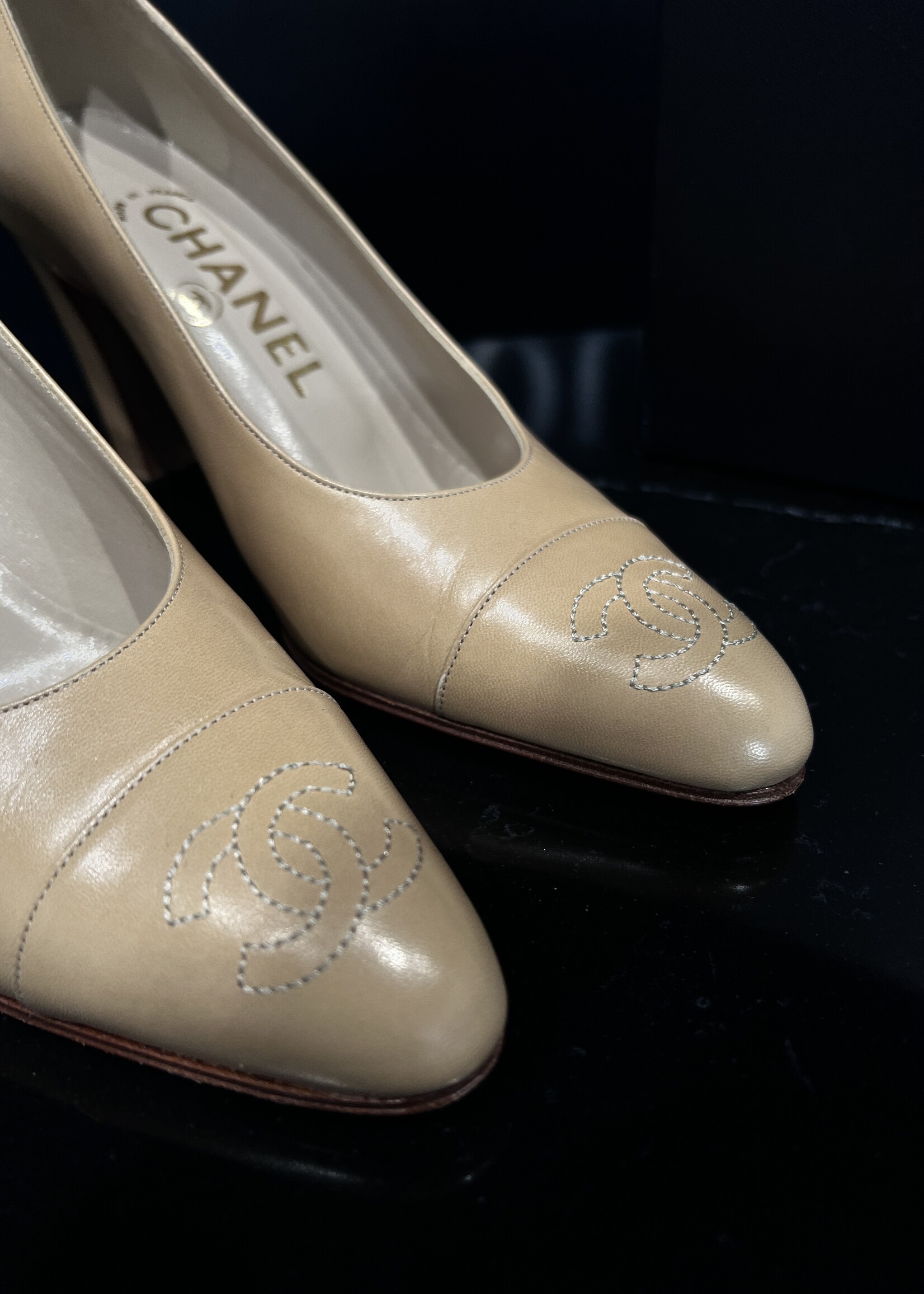 Chanel Chanel Embossed Pumps