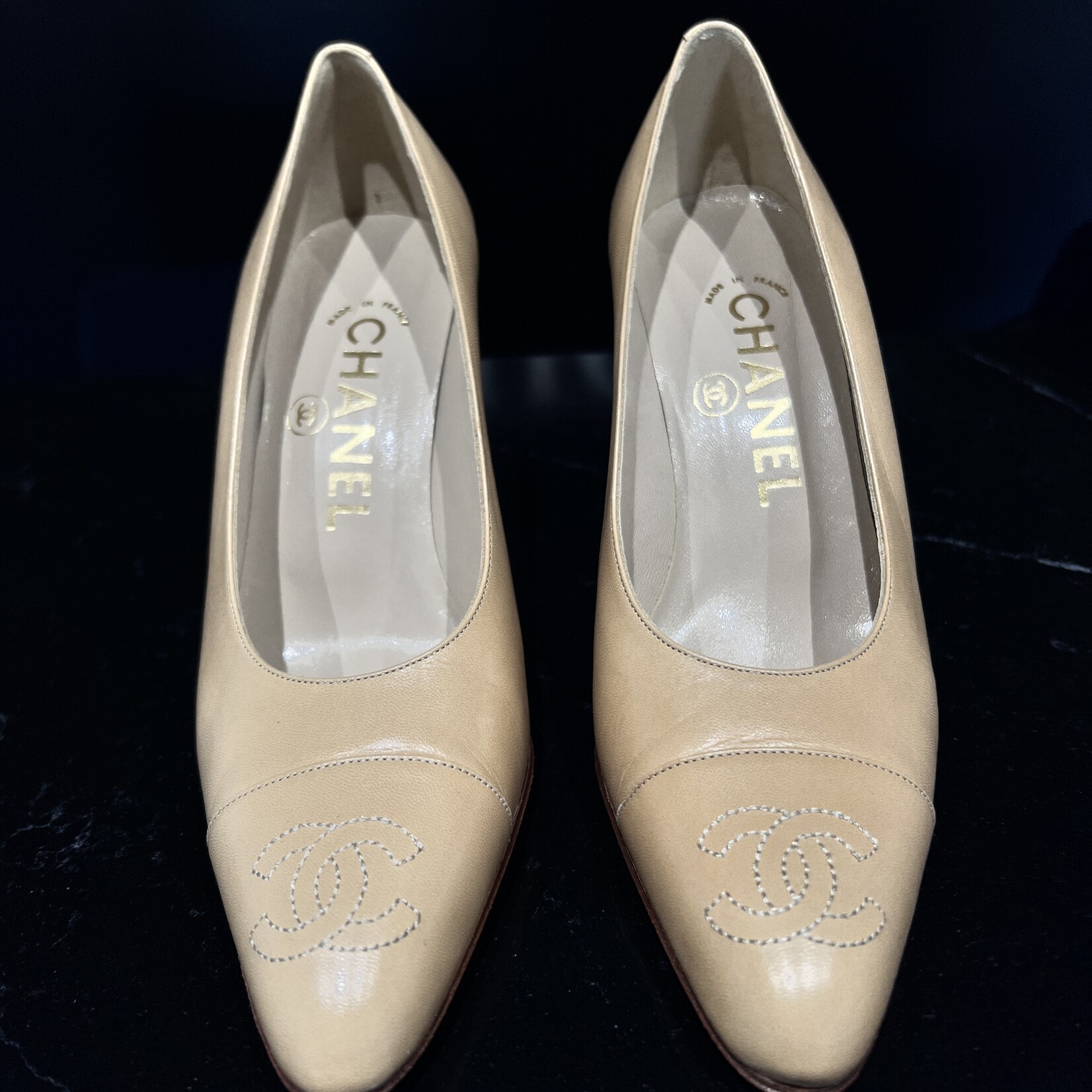 Chanel Chanel Embossed Pumps