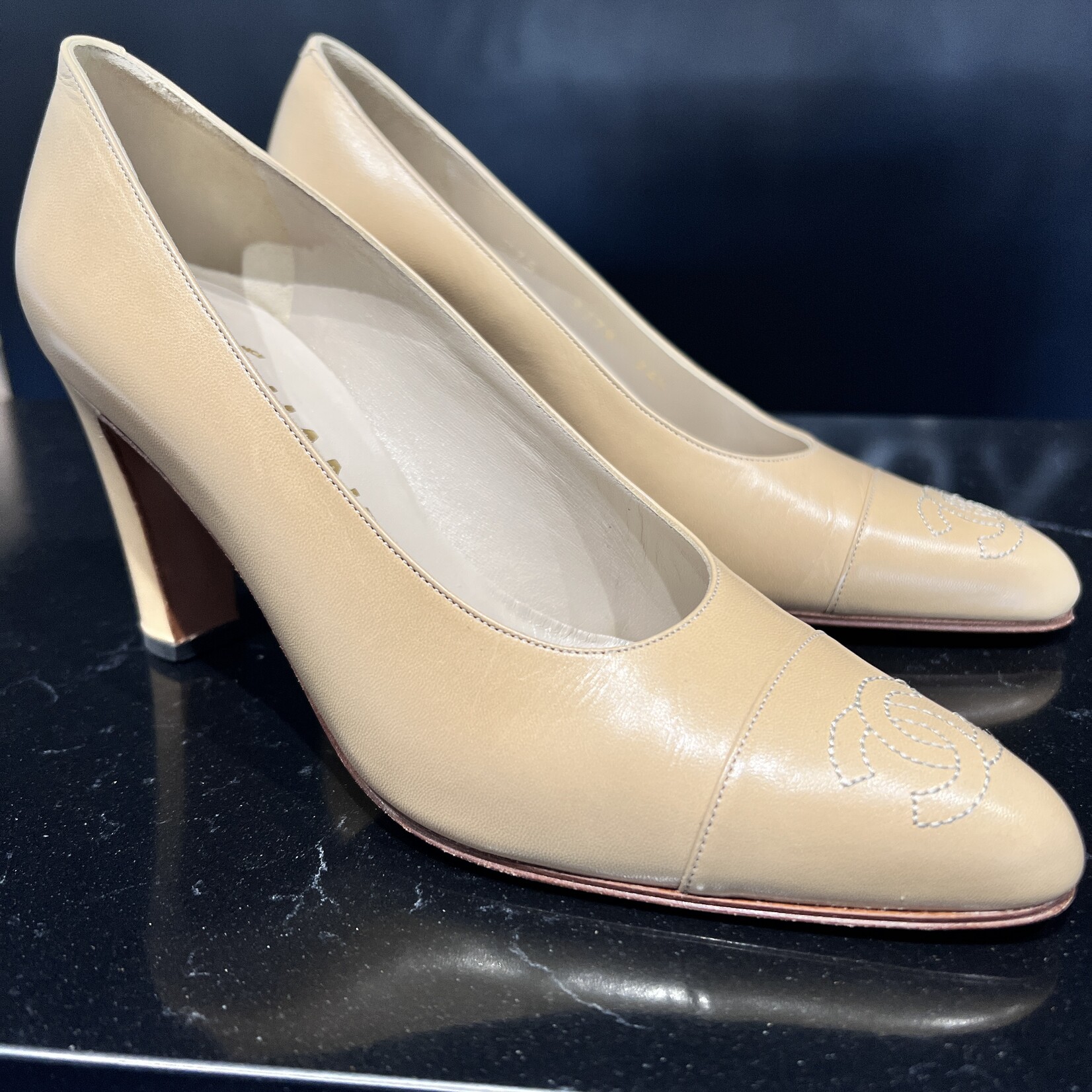 Chanel Chanel Embossed Pumps