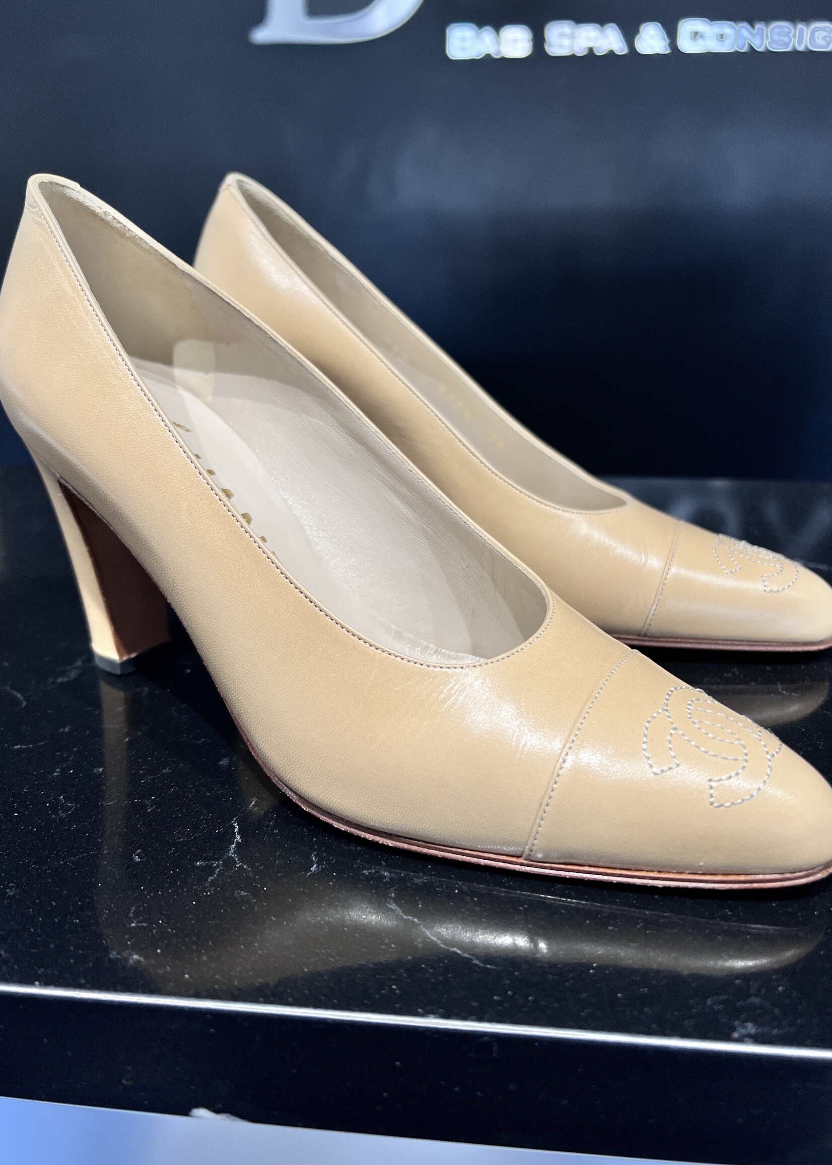 Chanel Chanel Embossed Pumps