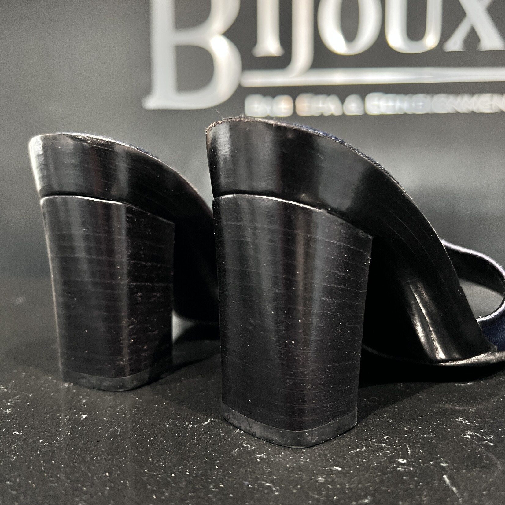 Chanel SOLD - Chanel Denim Mules 5.5