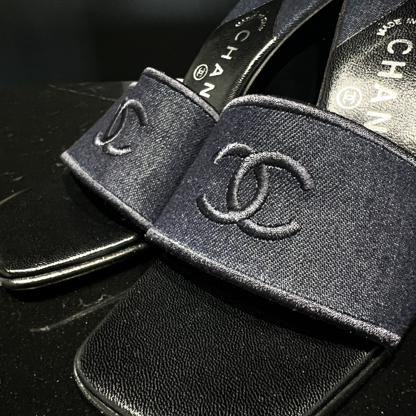 Chanel SOLD - Chanel Denim Mules 5.5
