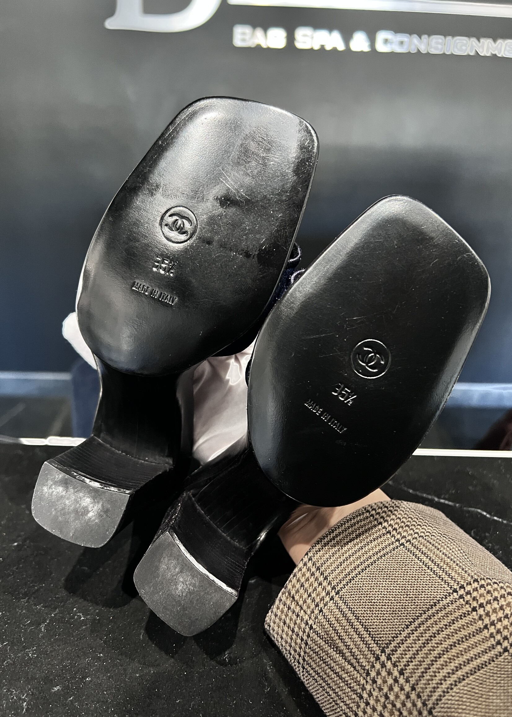 Chanel SOLD - Chanel Denim Mules 5.5