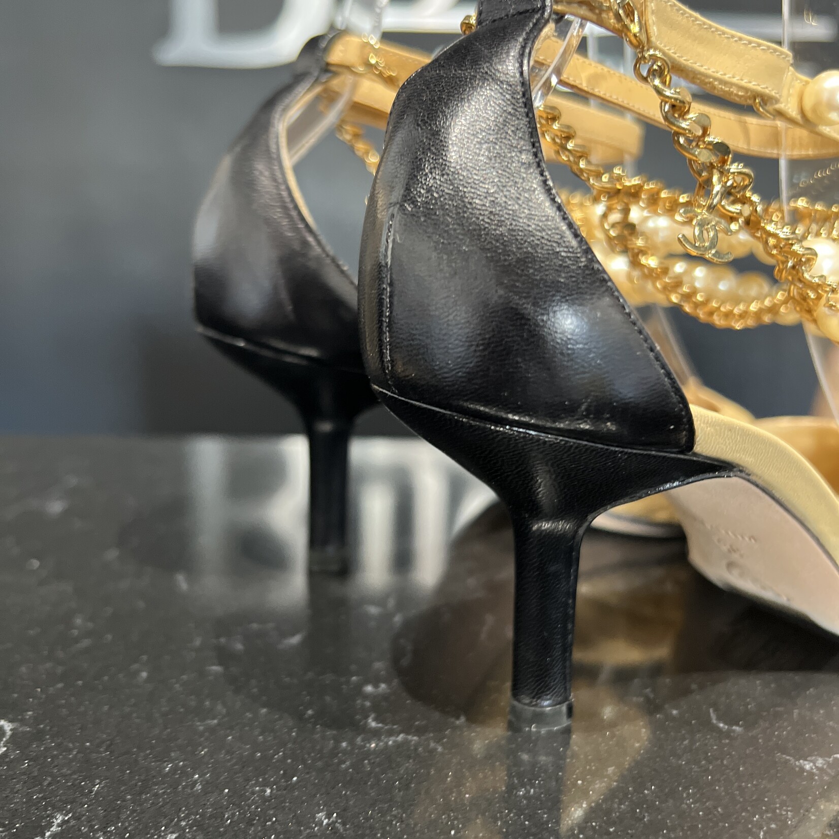 Chanel SOLD - Chanel Pearl Heels 35