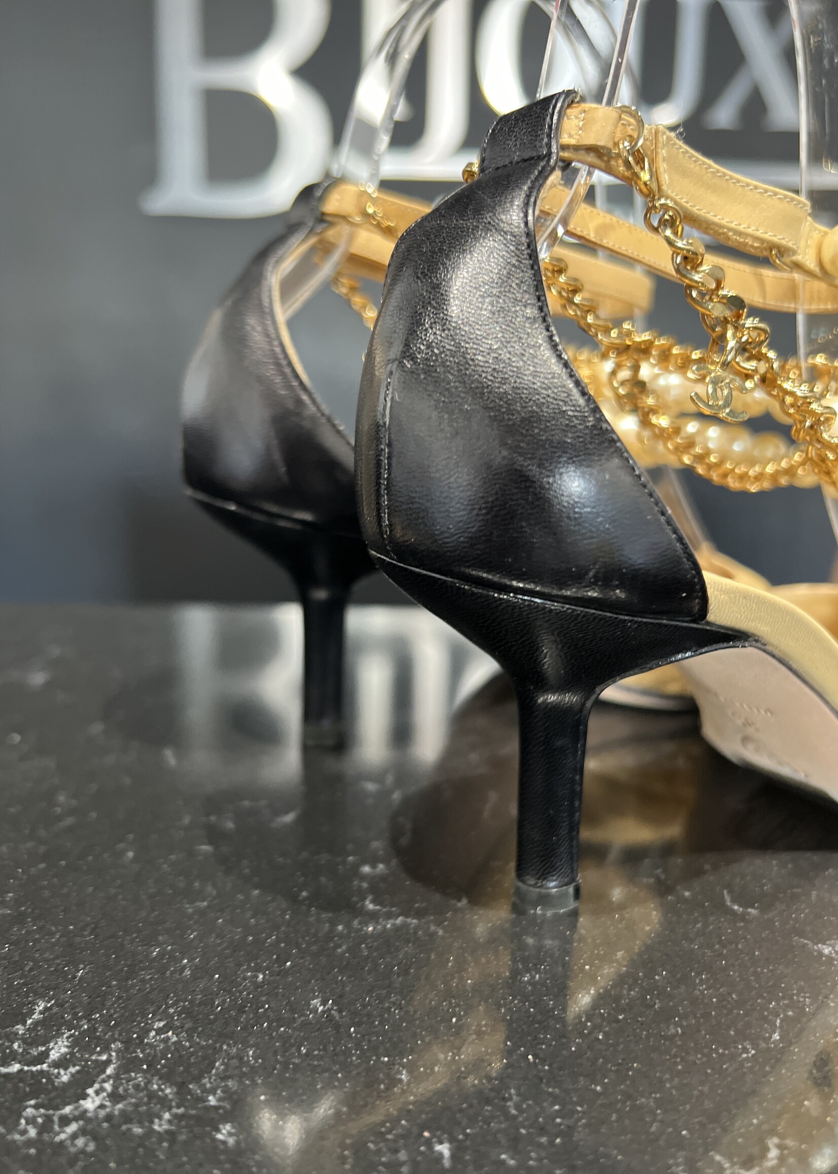 Chanel SOLD - Chanel Pearl Heels 35